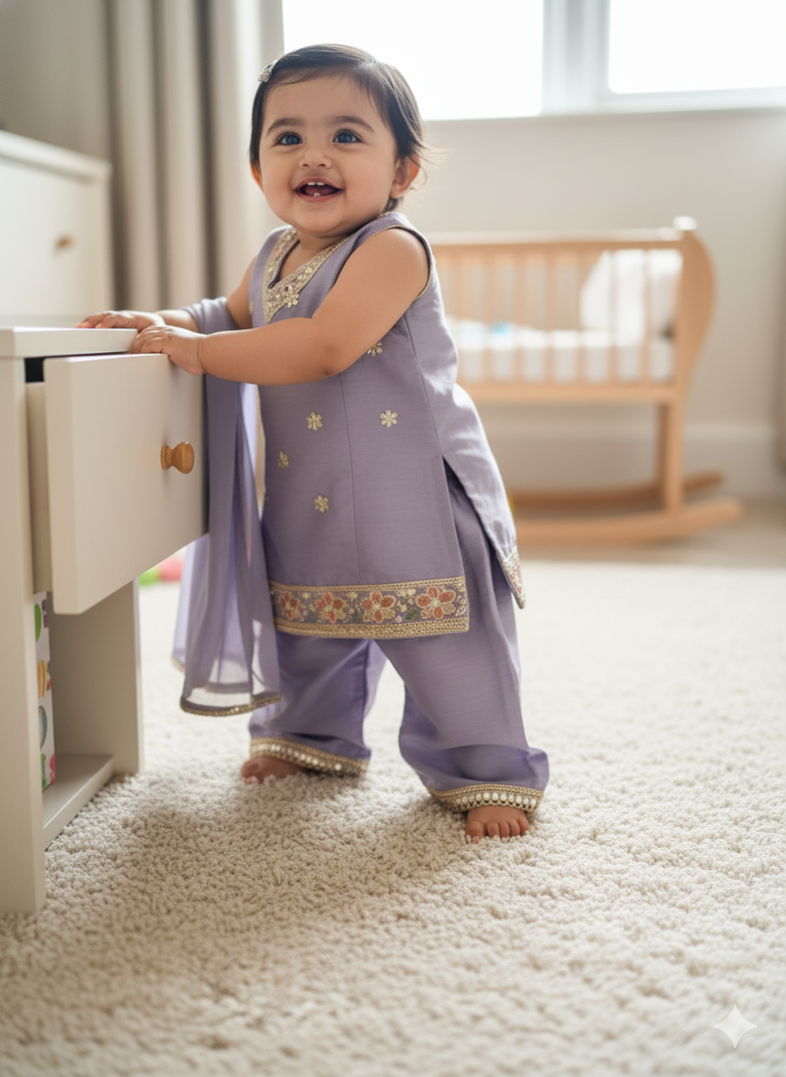 Lavender Baby's Palzzo suit, size 14, 16 and 18 