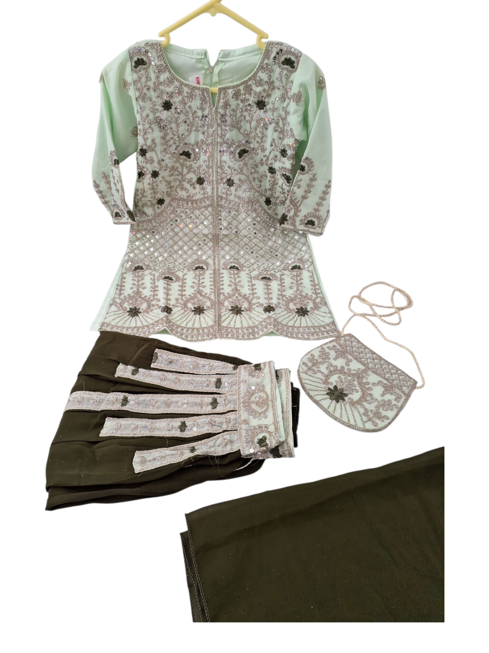 Kids party wear Afghani salwar suit, size 24 (4 years)