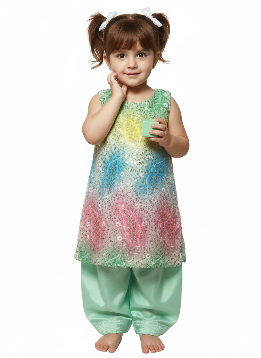 Colorful / Multicolor Traditional Dress, Size 18 (18-24 months)