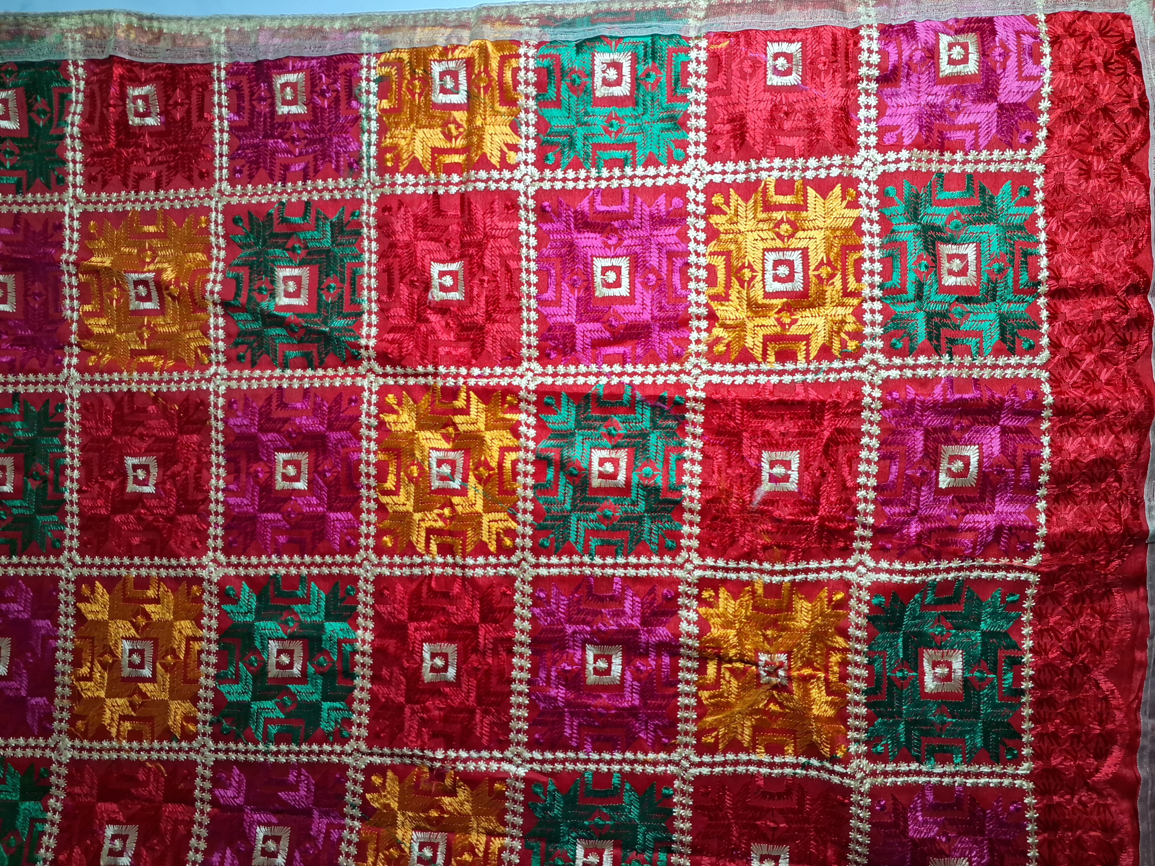 Heavy embroidered Phulkari