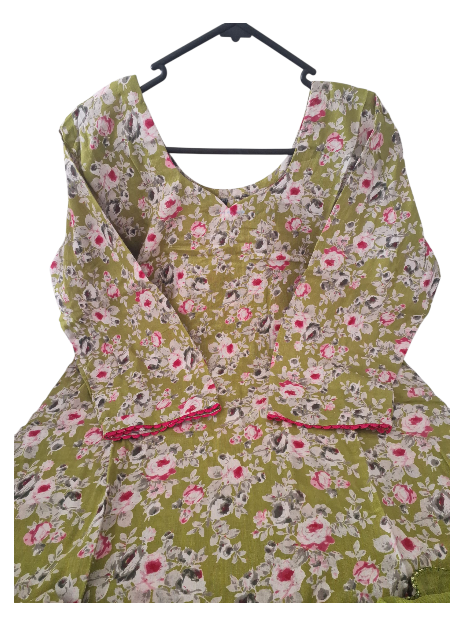 Parrot green Salwar suit, size 42 and 44