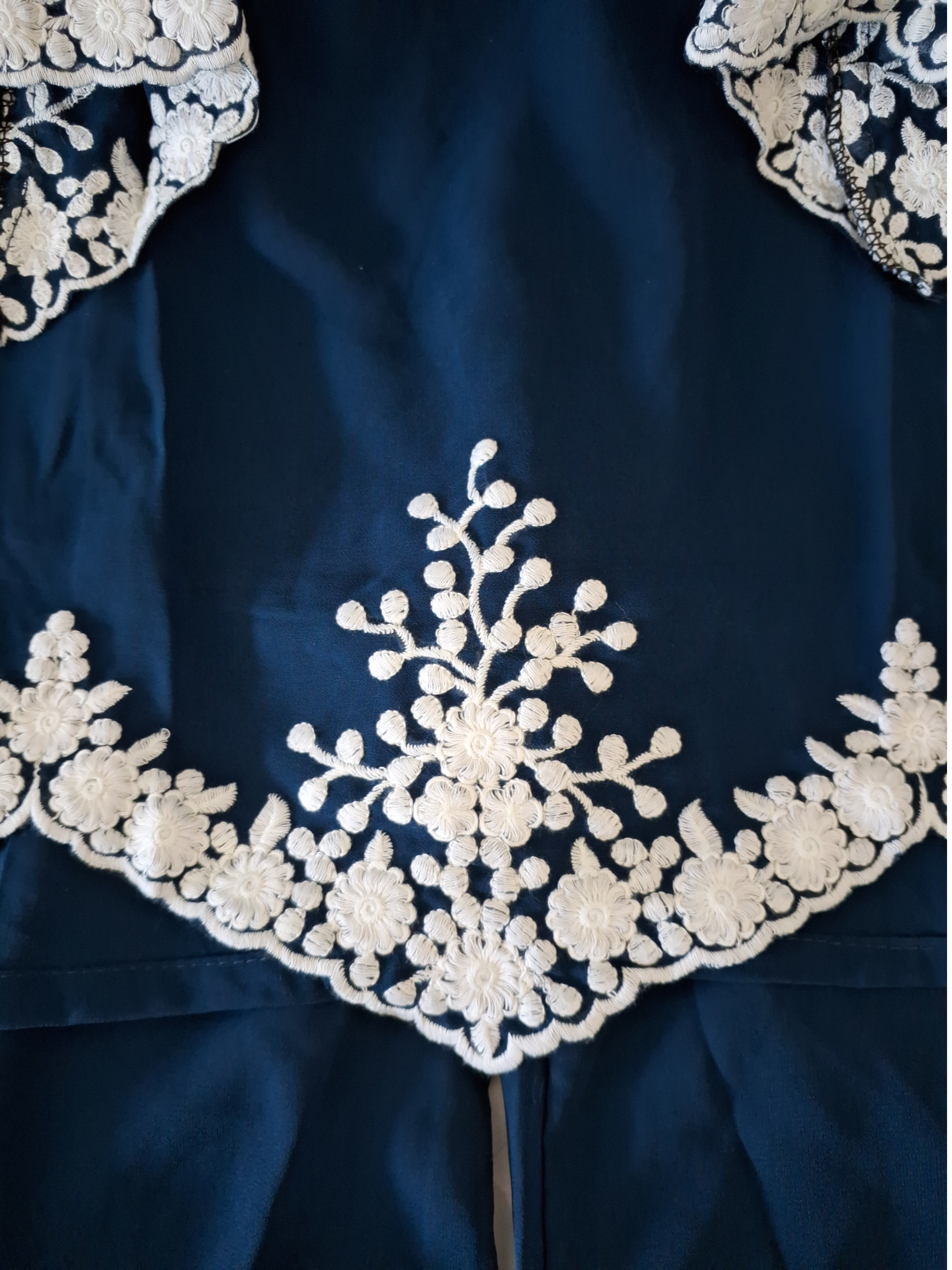 Elegant Blue Embroidered palazzo set size 24, 26, 28 32