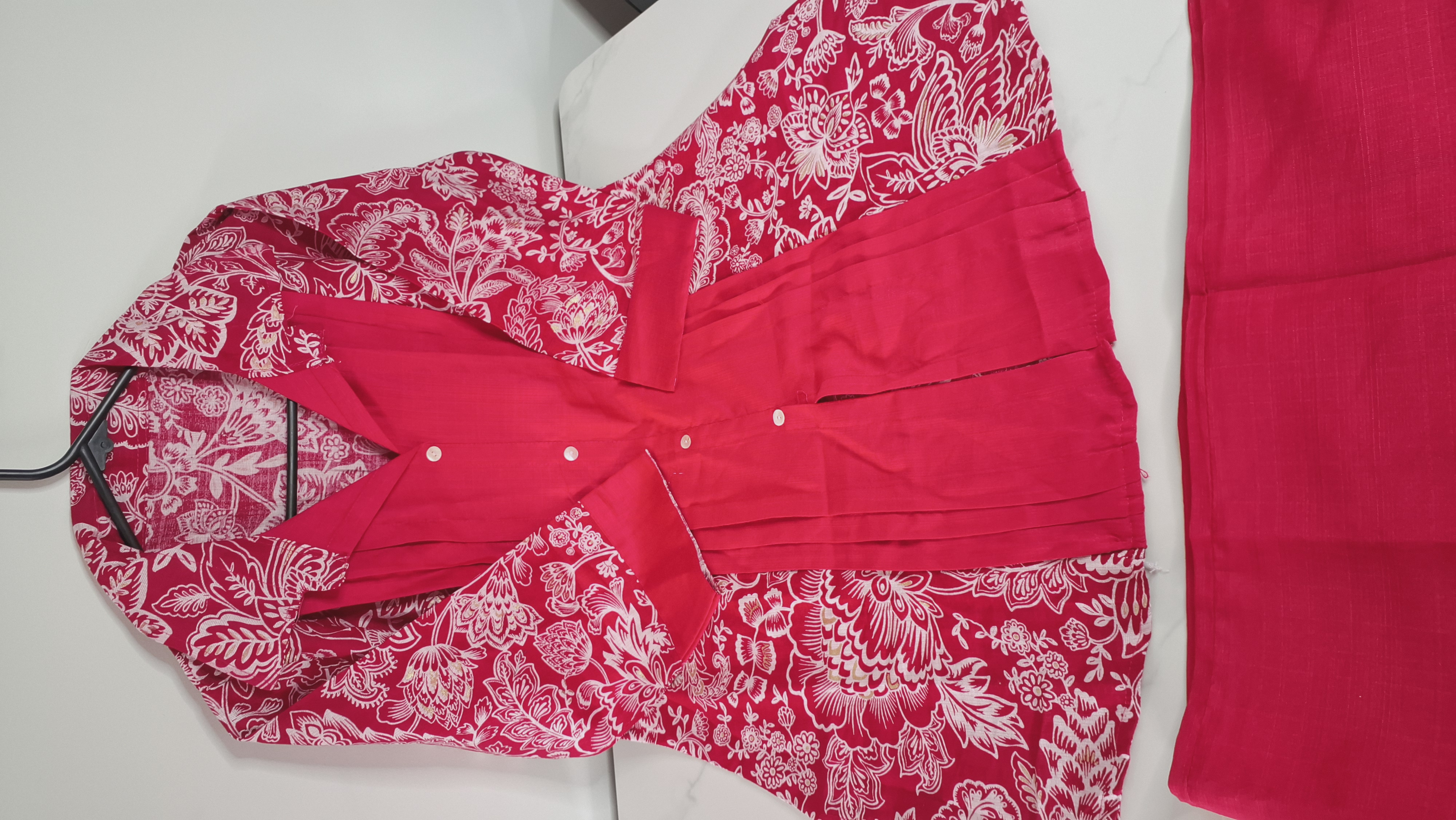 Pinkish Printed Co-ord Set,  size 40