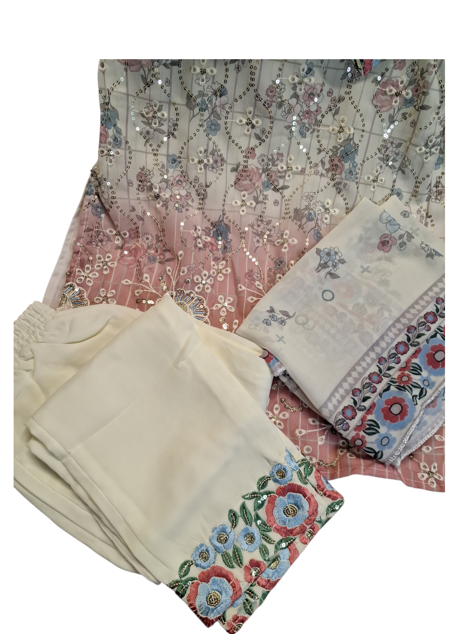 Pakistani style Palazzo pant suit,  size 24, 26, 28