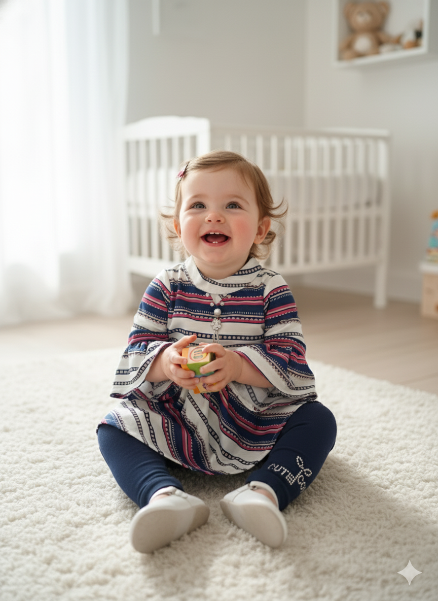 Striped Flared Dress 18 (18 months to 24 months)