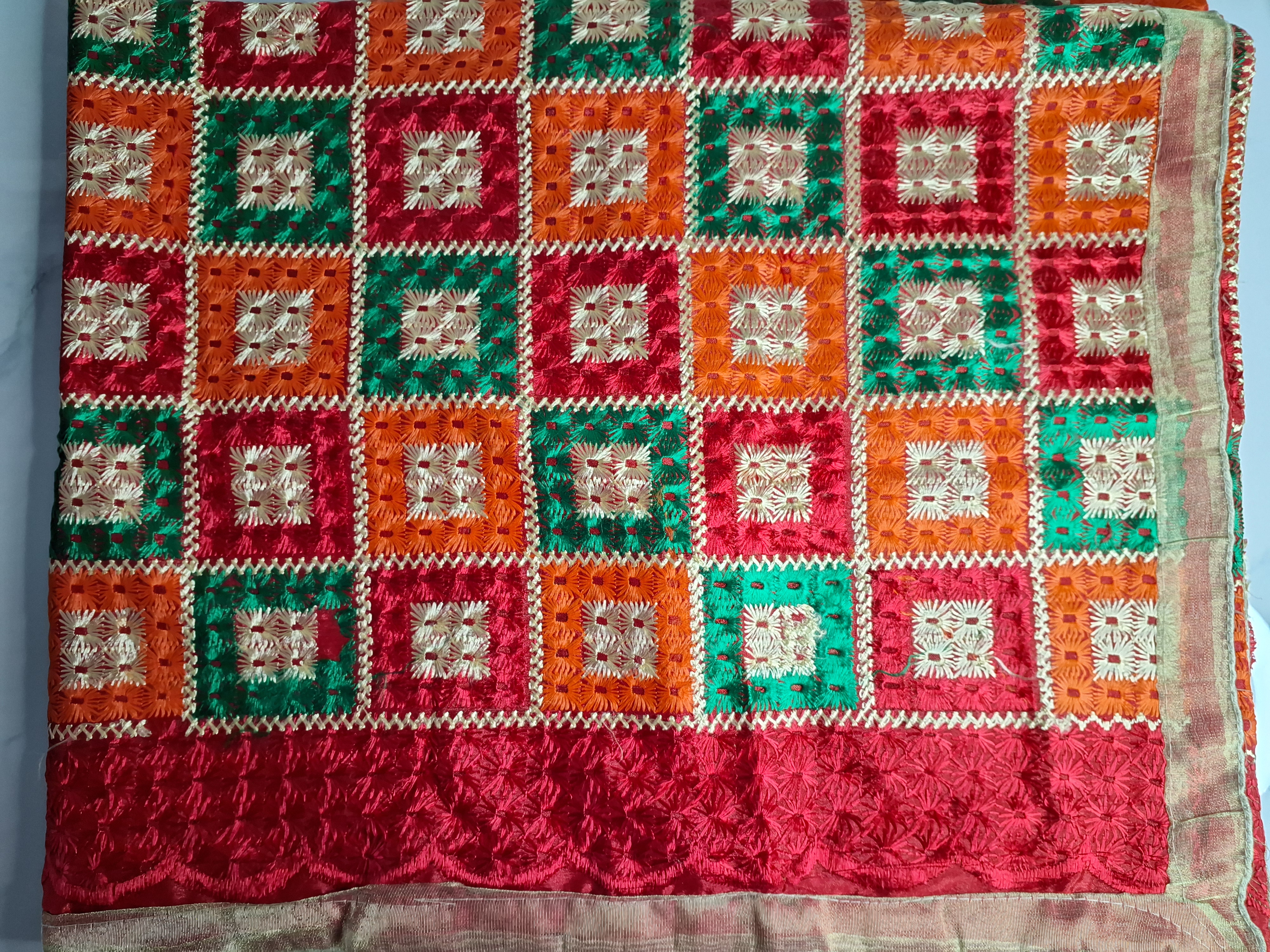 Heavy embroidered Phulkari