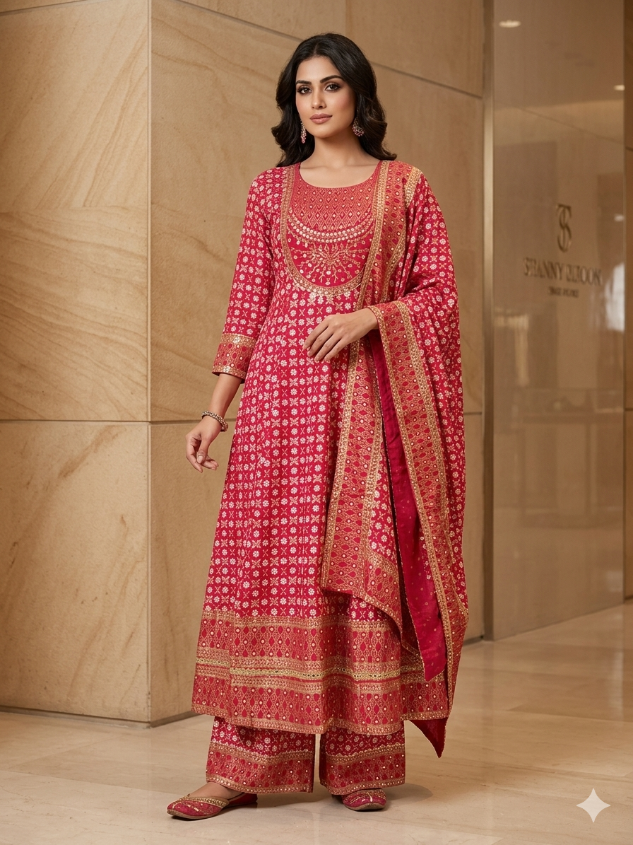 Beautiful Cotton Anarkali Suit (Size 42–44) – Auckland, New Zealand