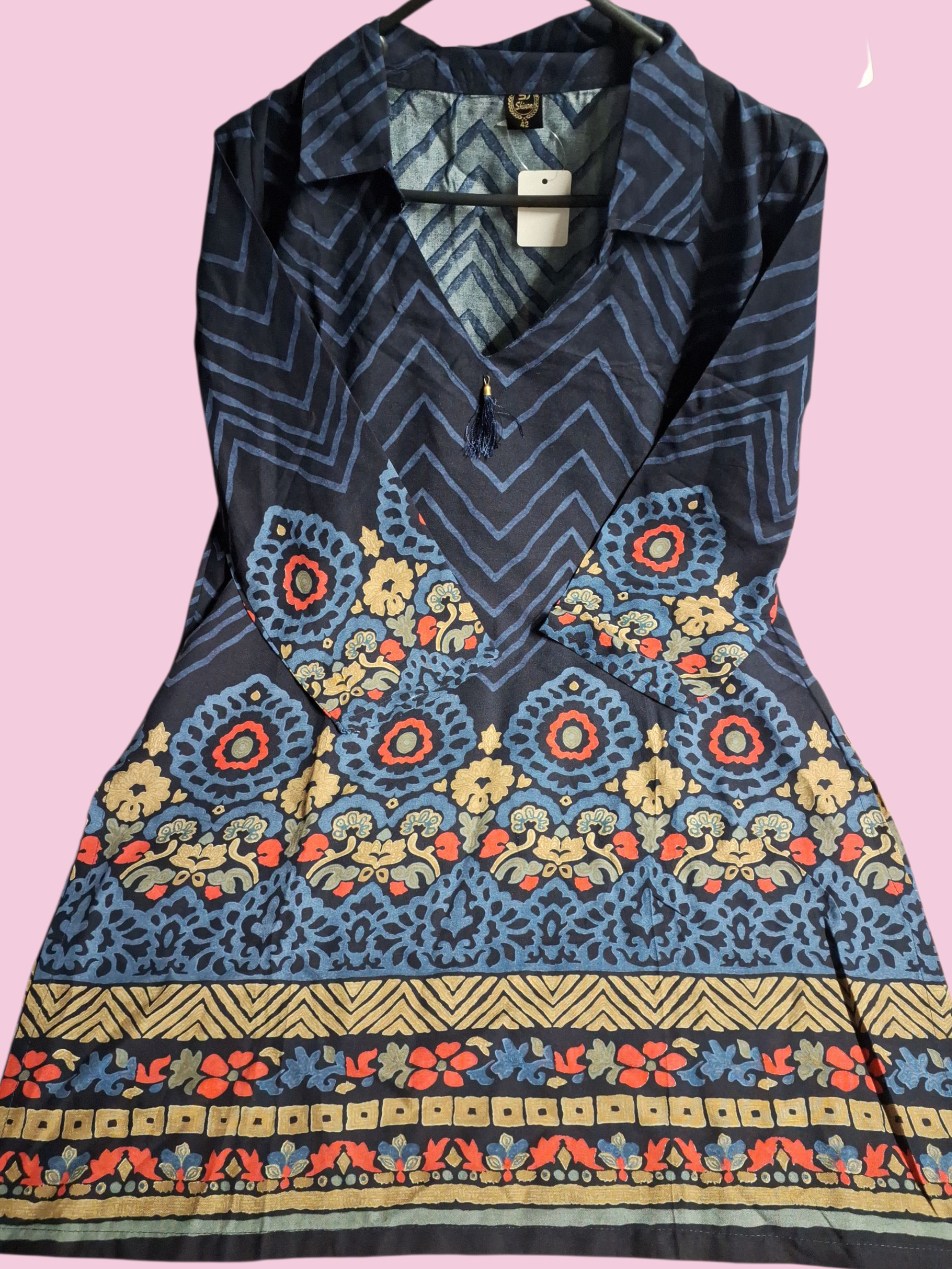 Printed Cotton Two-Piece coord set, size 42