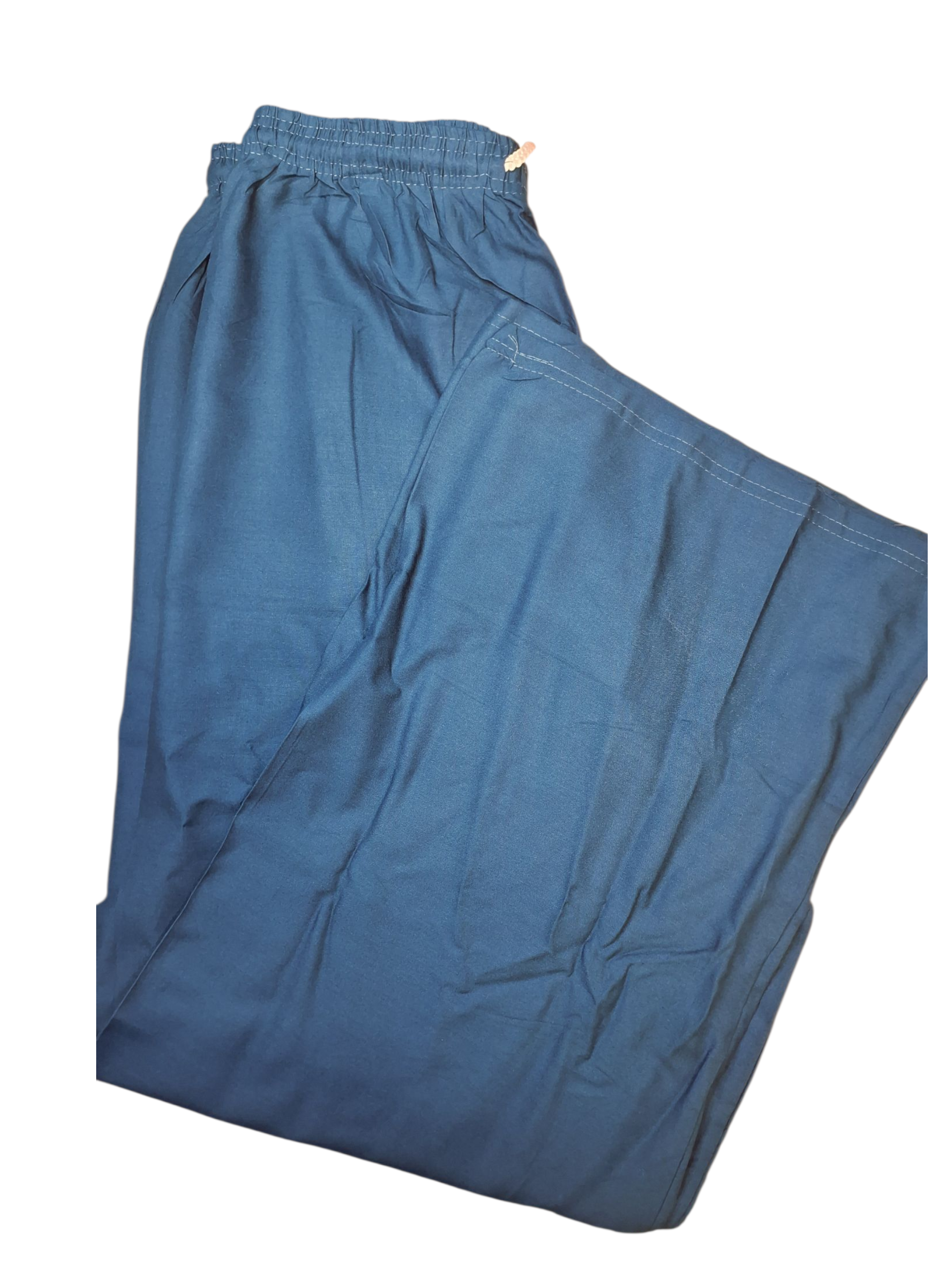 Peacock blue cotton stylish wide legs palazzo