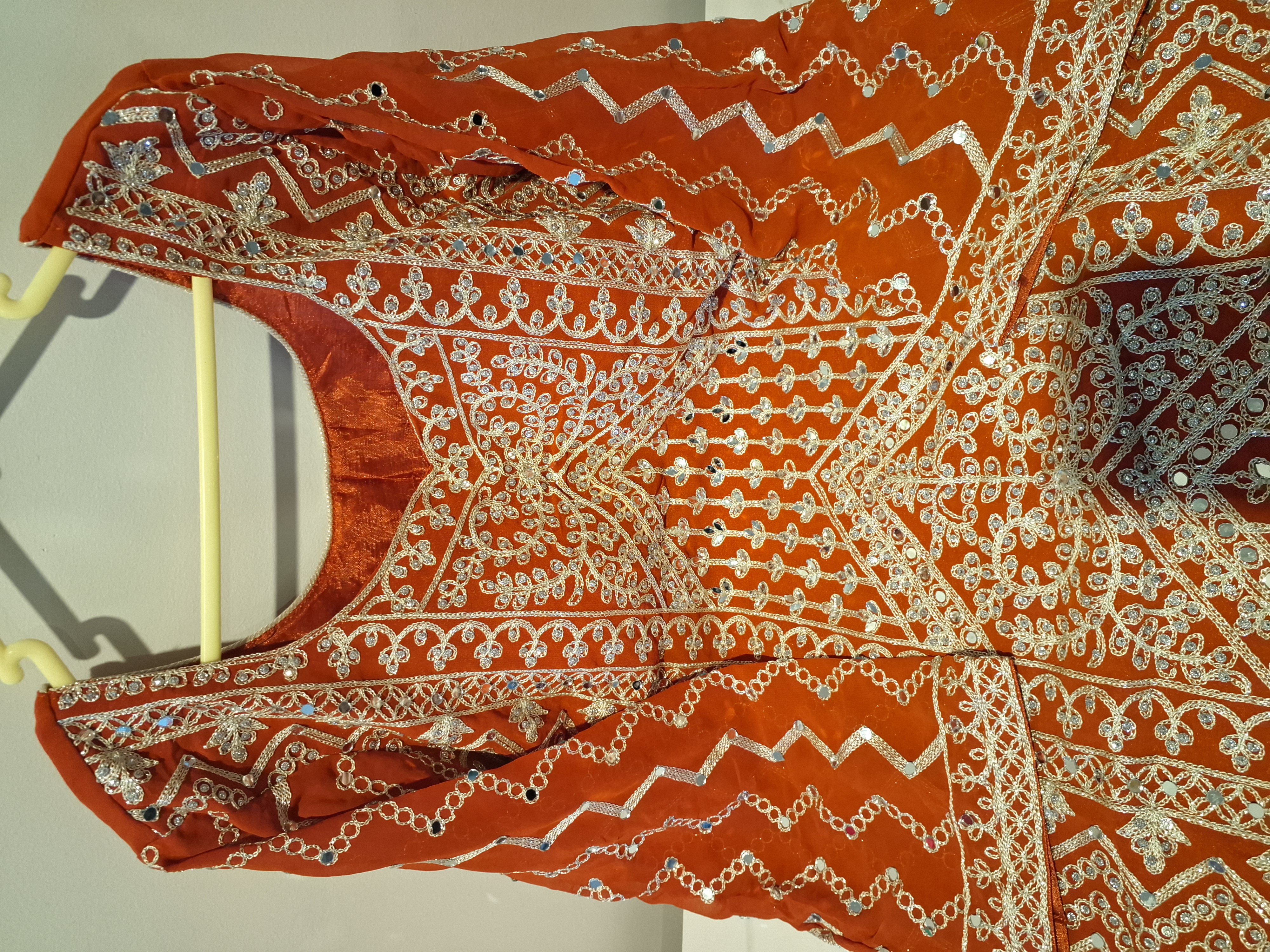 Rust Pakistani style palazzo pant suit, size 40