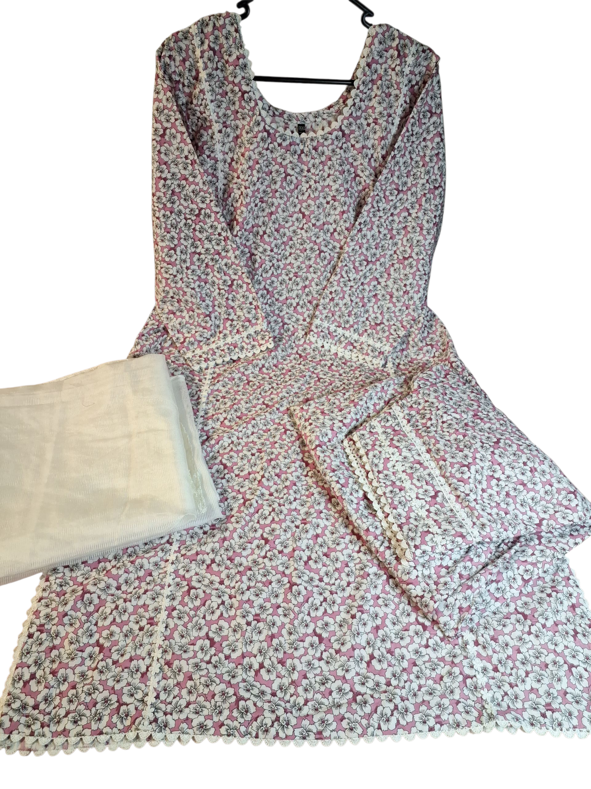 Cotton salwar suit, size 44