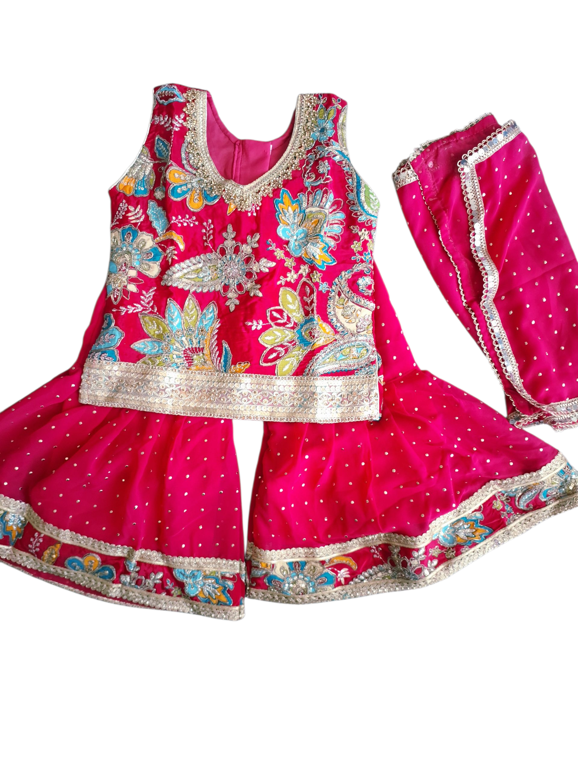 Beautiful Sharara suit, sizes 20, 22, 24, 26, 28, 30, 32, 34 and 36