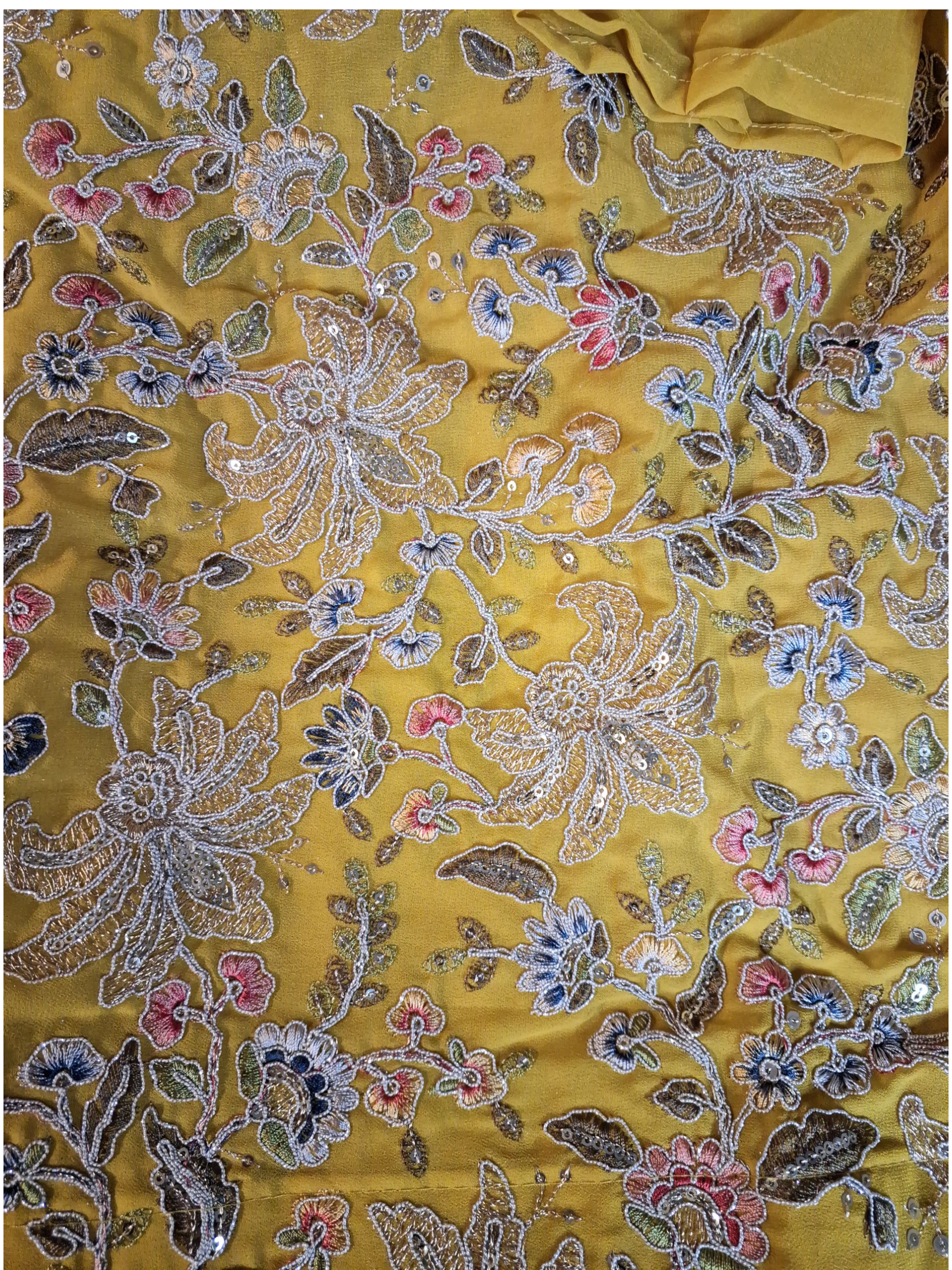 Mustard yellow Garara/ Sharara suit, size 38 