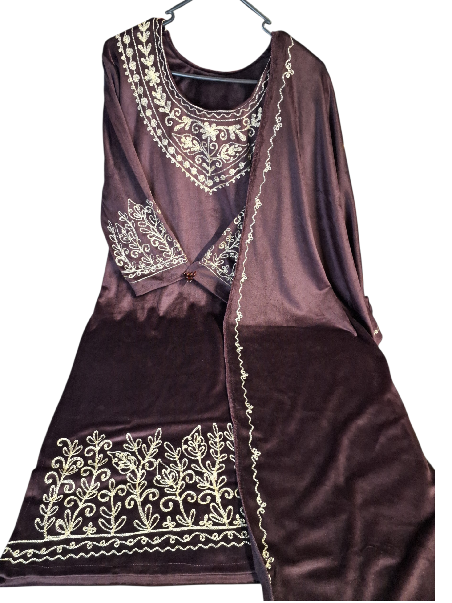 Embroidered Velvet Suit Set size 42-44 
