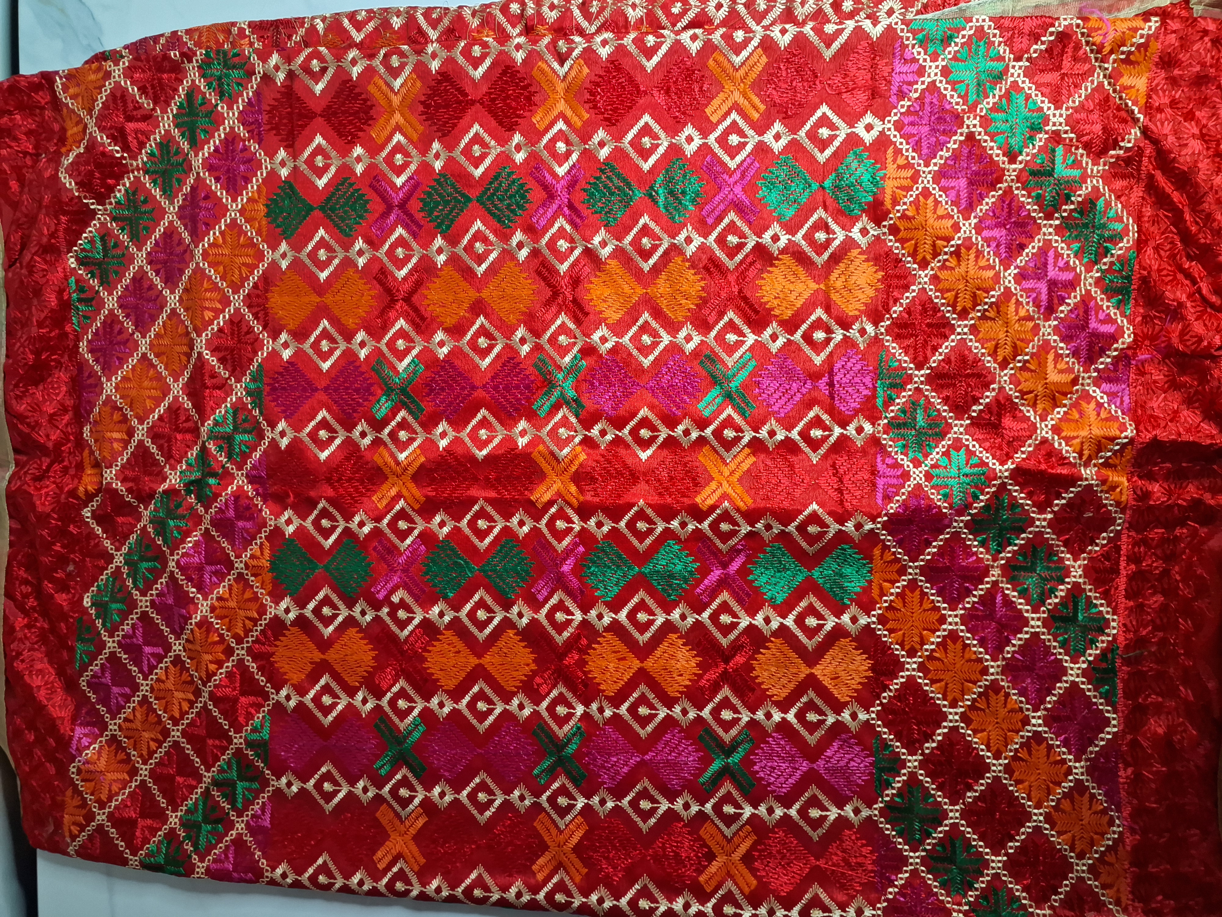 Heavy embroidered Phulkari