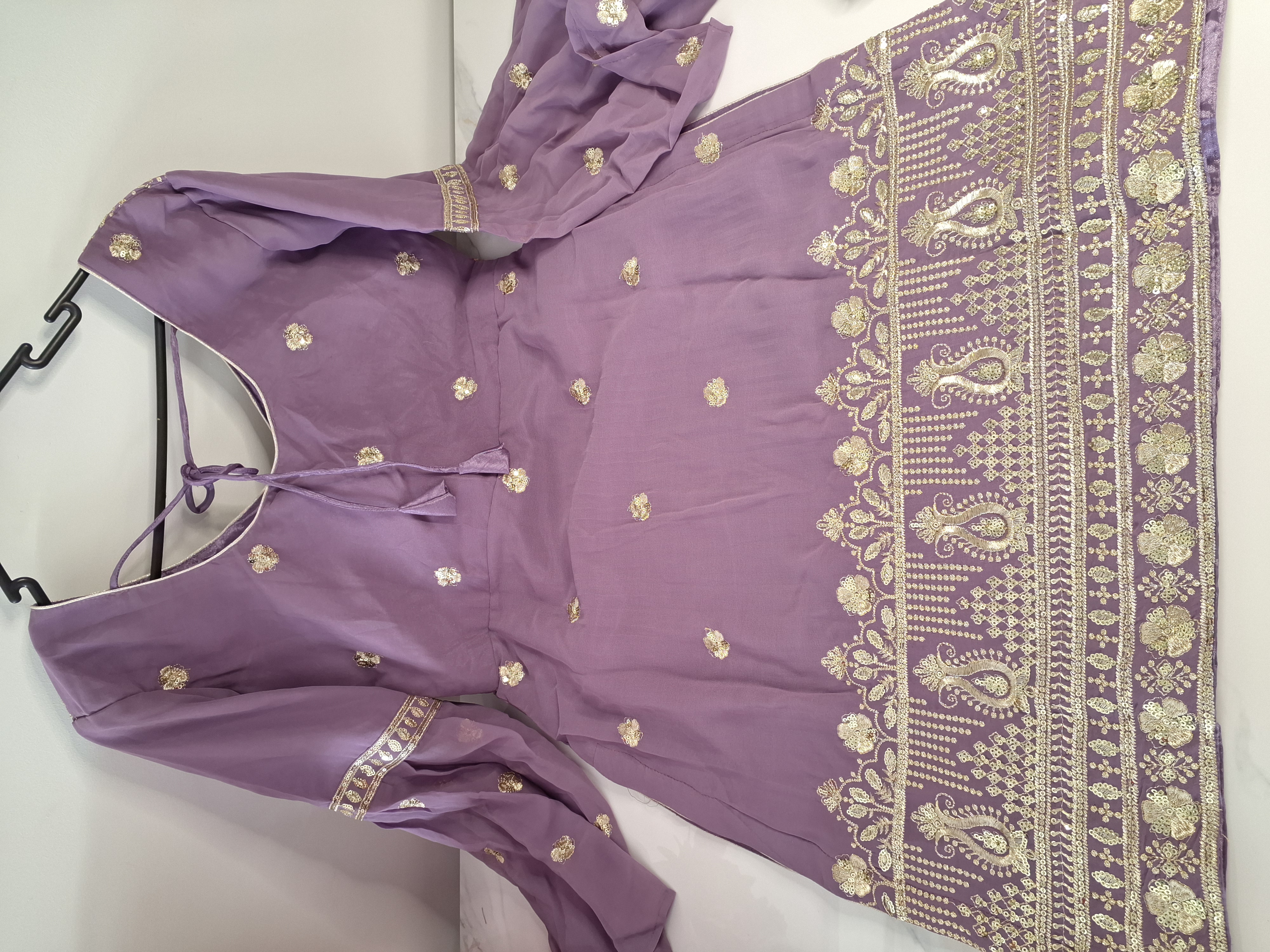 Solid Lavender Salwar suit, size 36-38