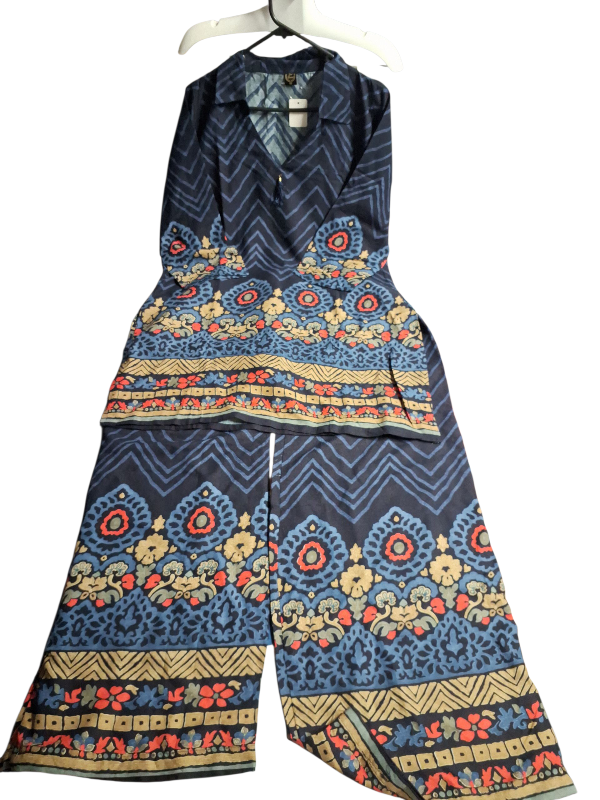 Printed Cotton Two-Piece coord set, size 42