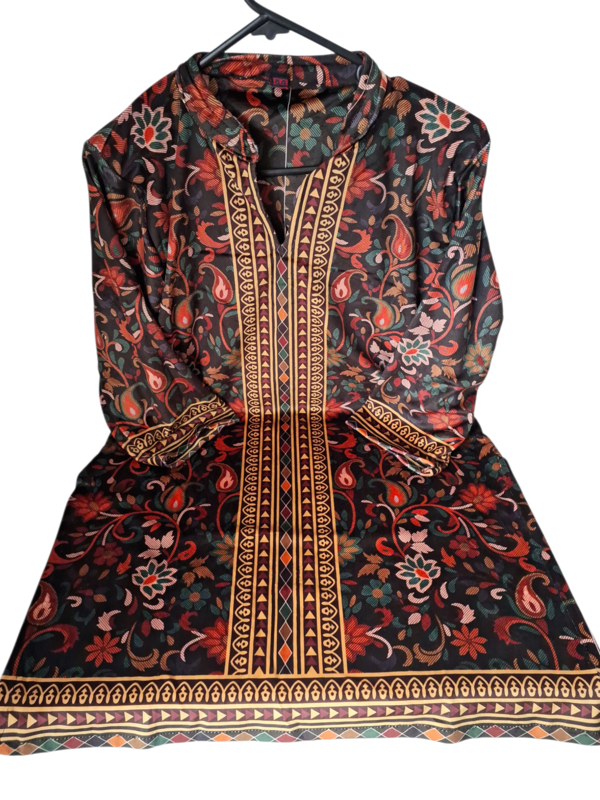 Multi colored Printed Velvet Co-ord Set – size 42-44 