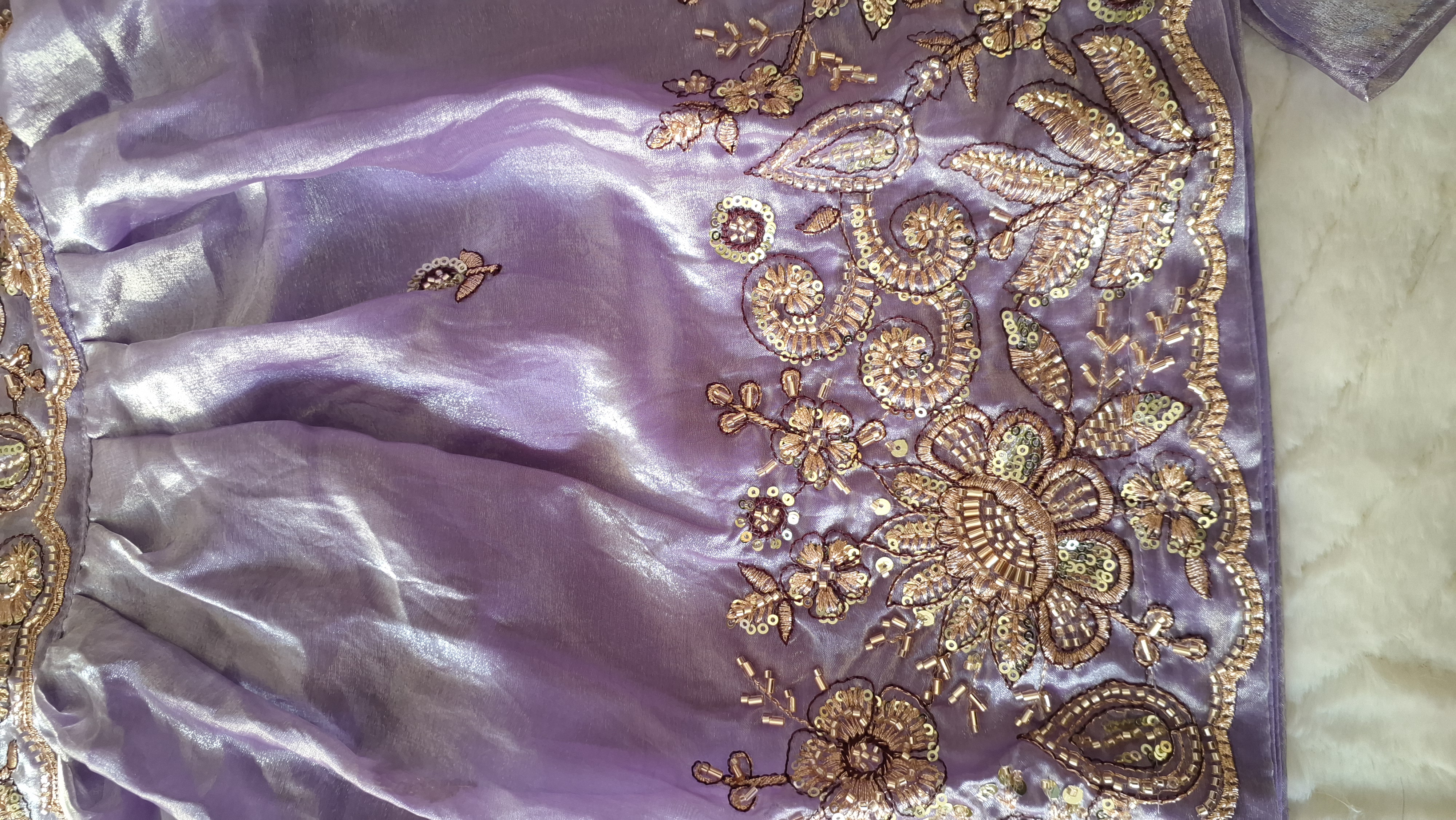 Lavender Embroidered anarkali, size 20 to 36