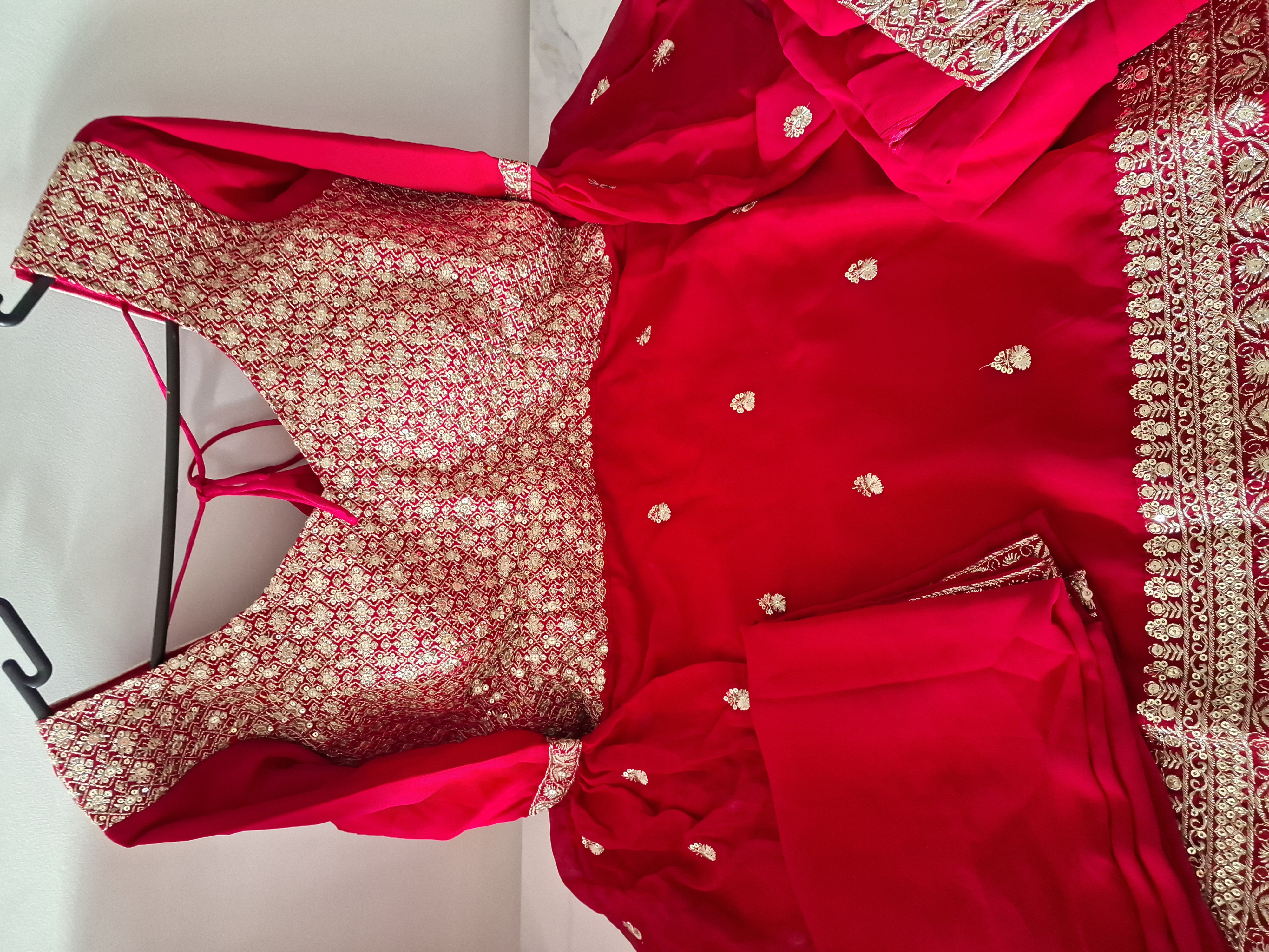 Solid Dark Pink Salwar suit, size 36-38