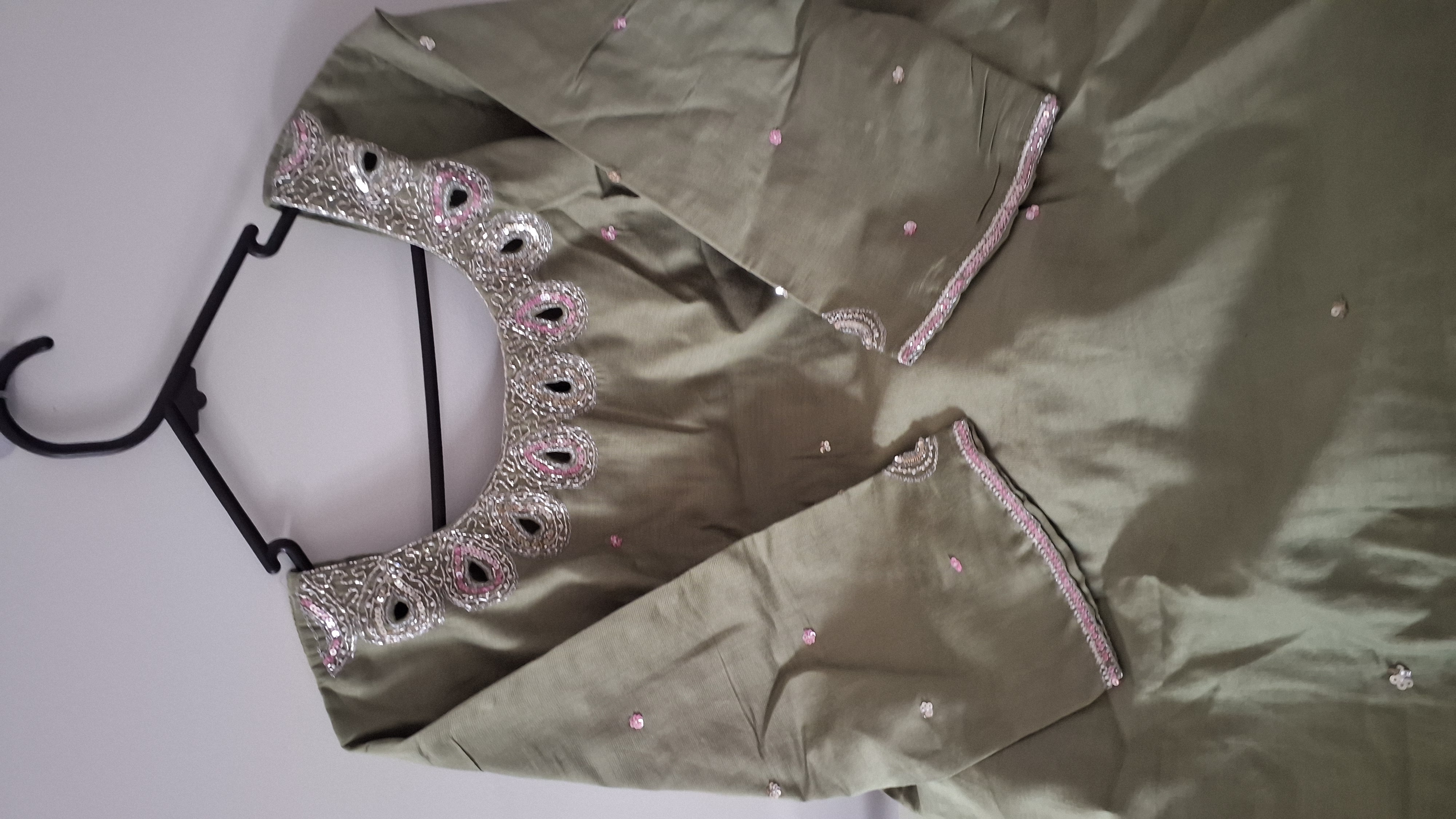 Plus size hand embroidered Palazzo pant suit , sizes 48 and 50 