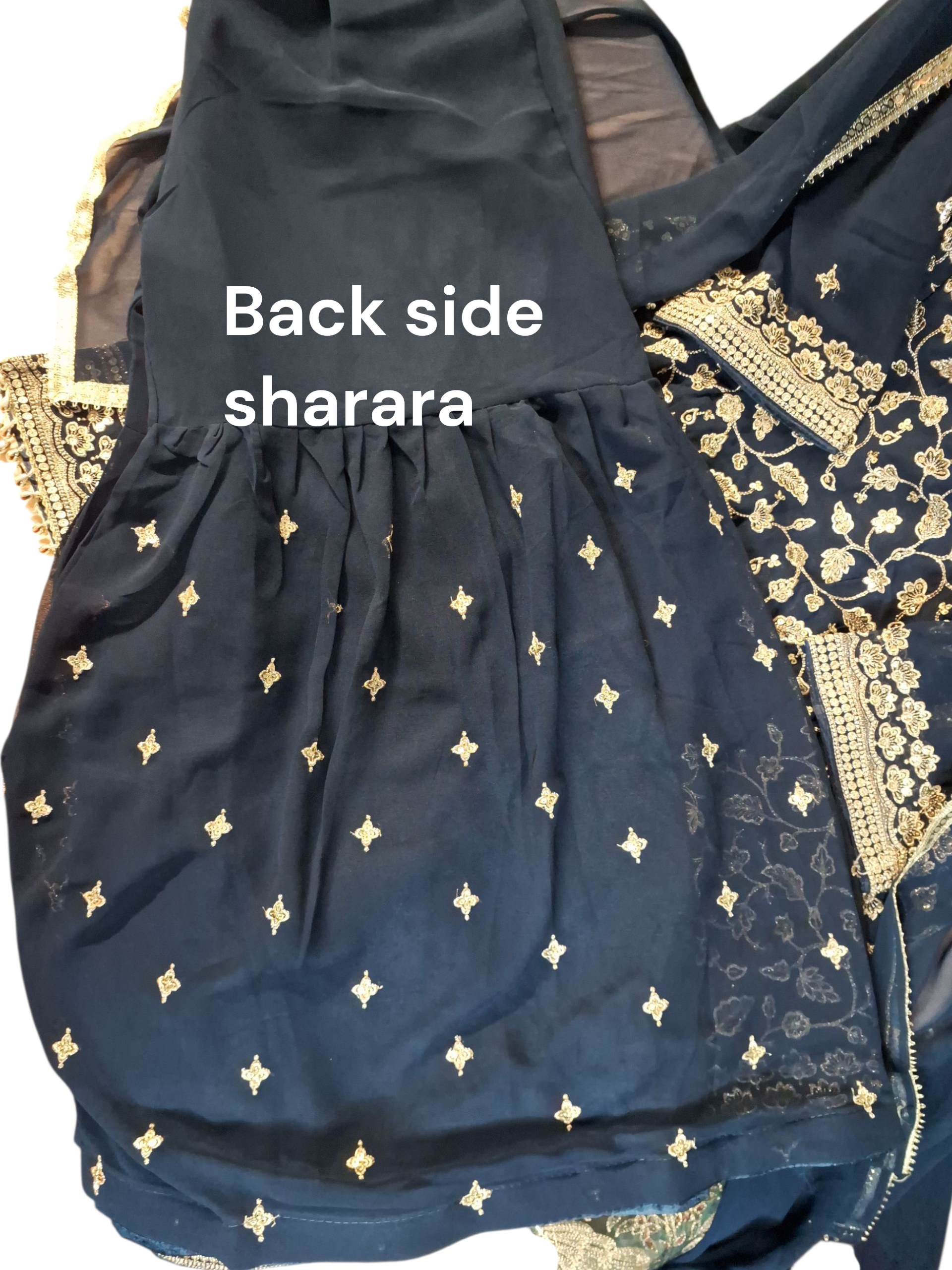 Blue Sharara suit, size 38 