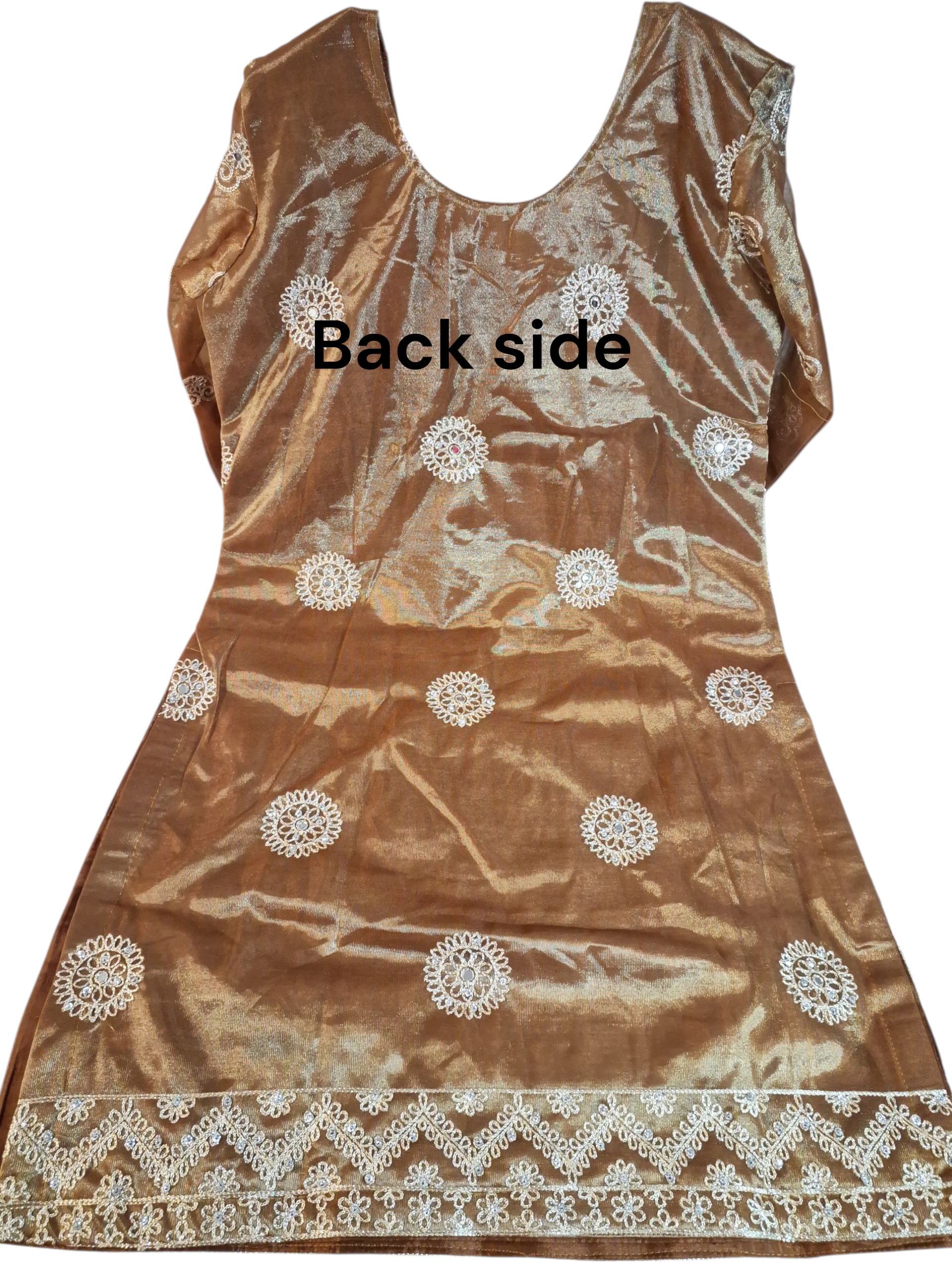 Front back fully embroidered palazzo suit, size 40 