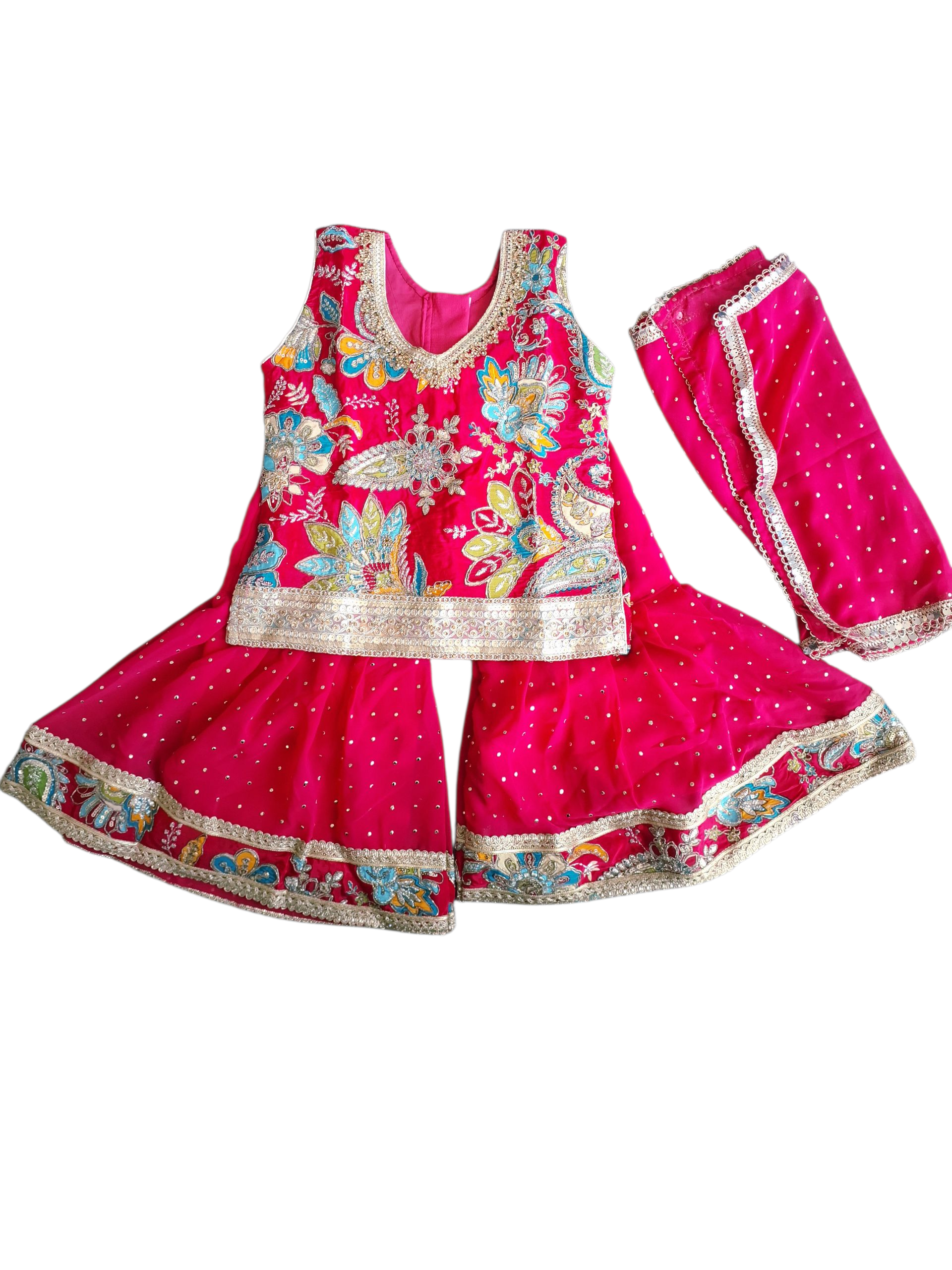 Beautiful Sharara suit, sizes 20, 22, 24, 26, 28, 30, 32, 34 and 36