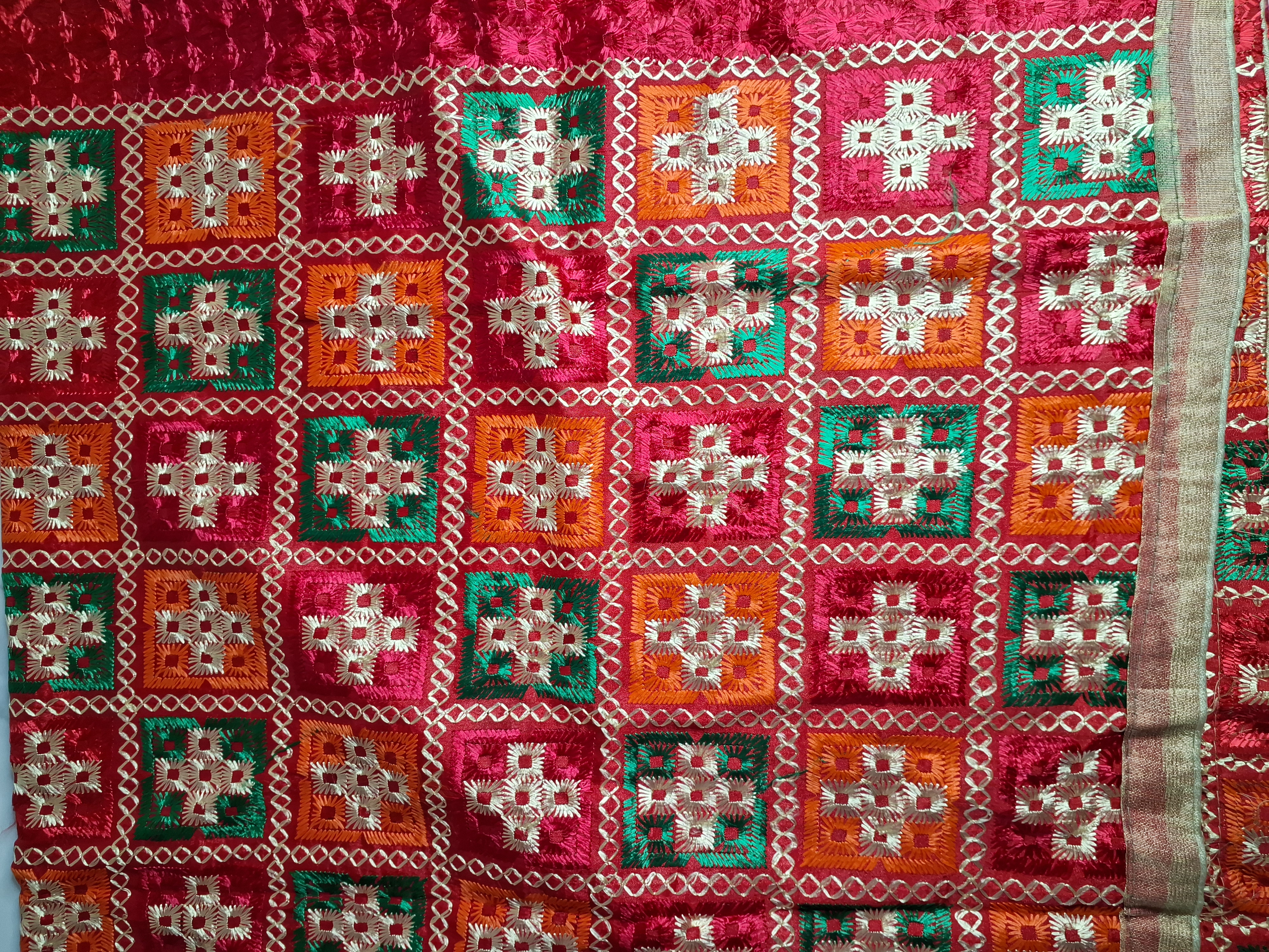 Heavy embroidered Phulkari
