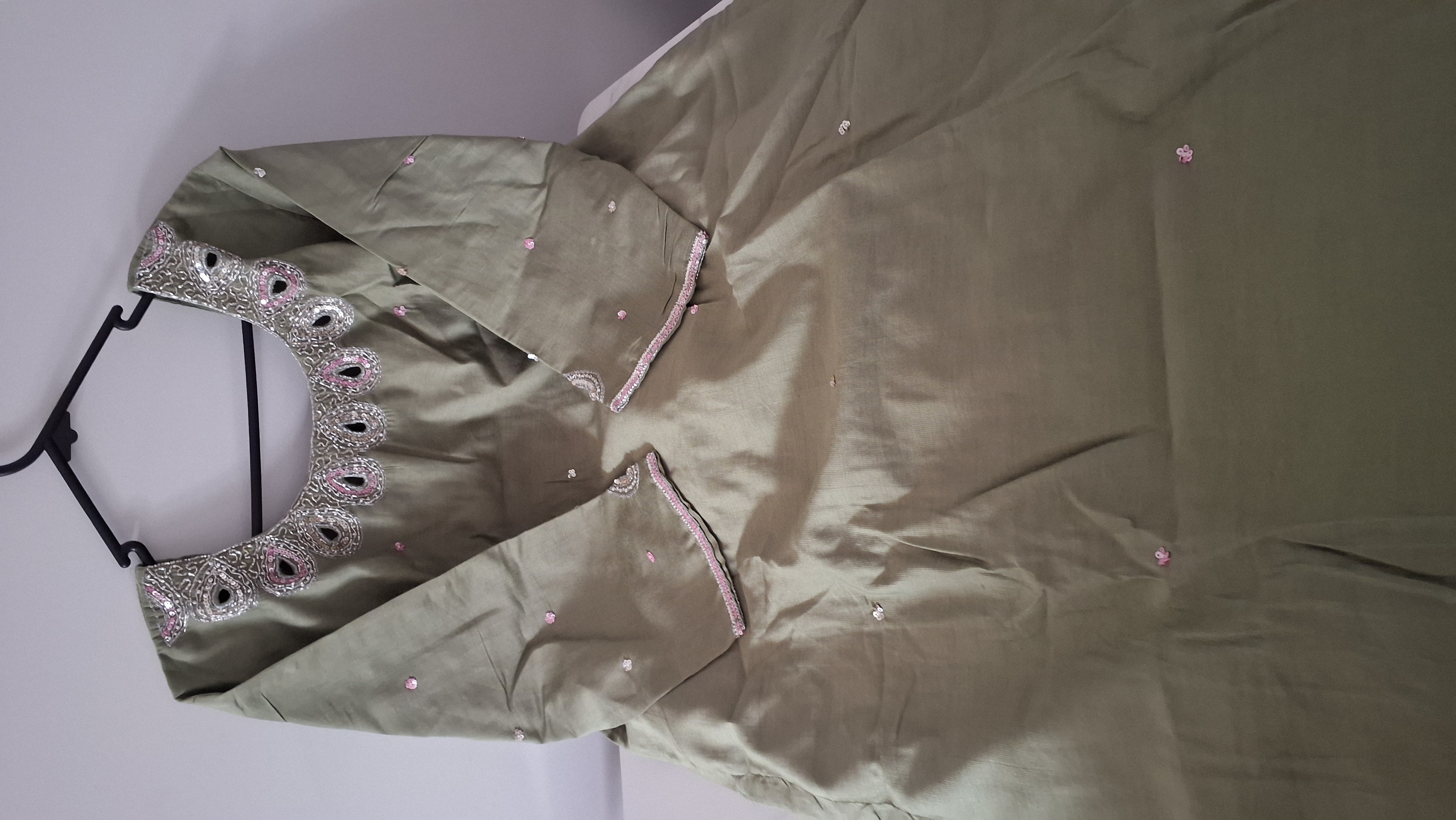 Plus size hand embroidered Palazzo pant suit , sizes 48 and 50 