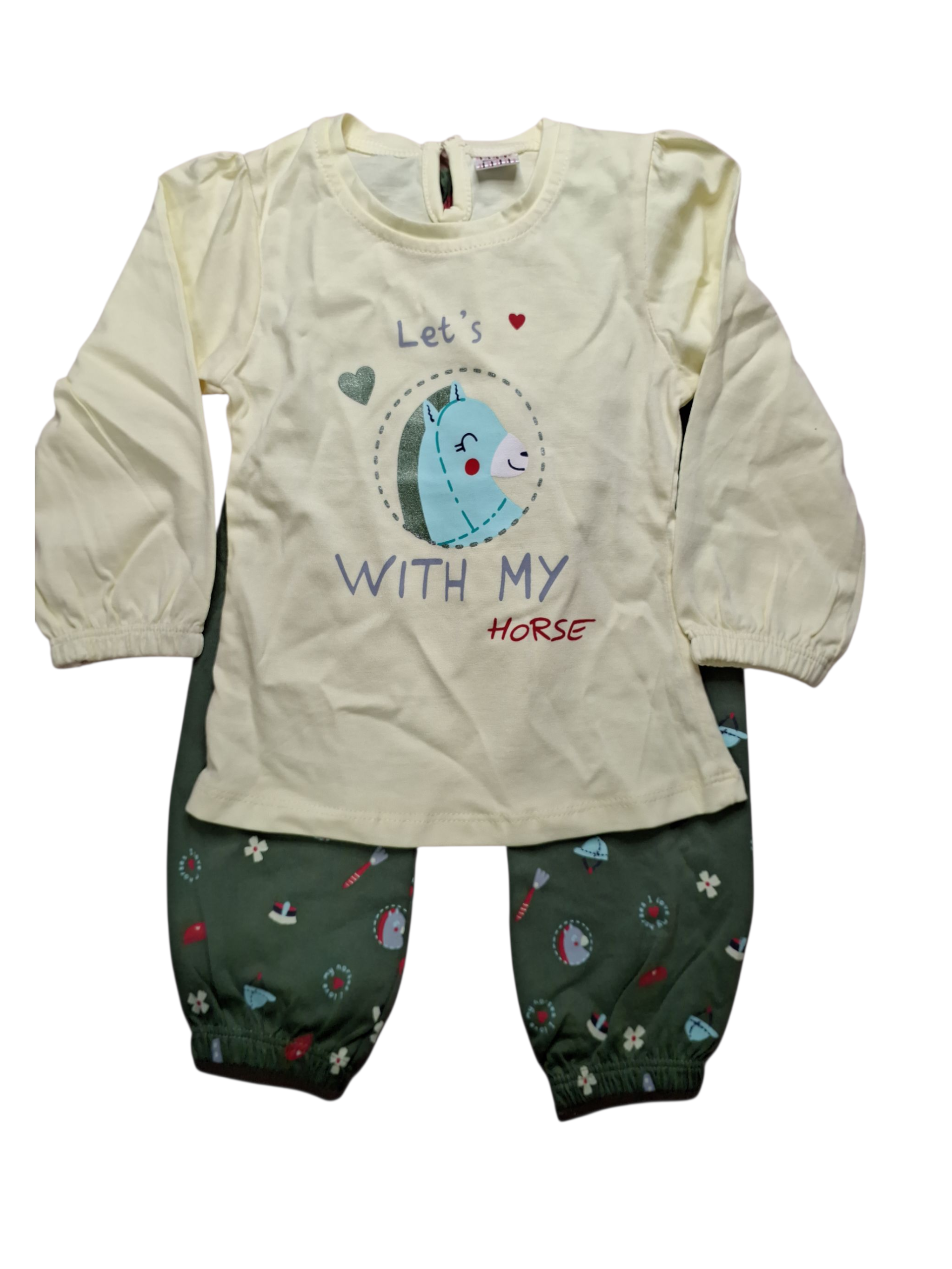 12-18 months Horse Theme Pajama Set