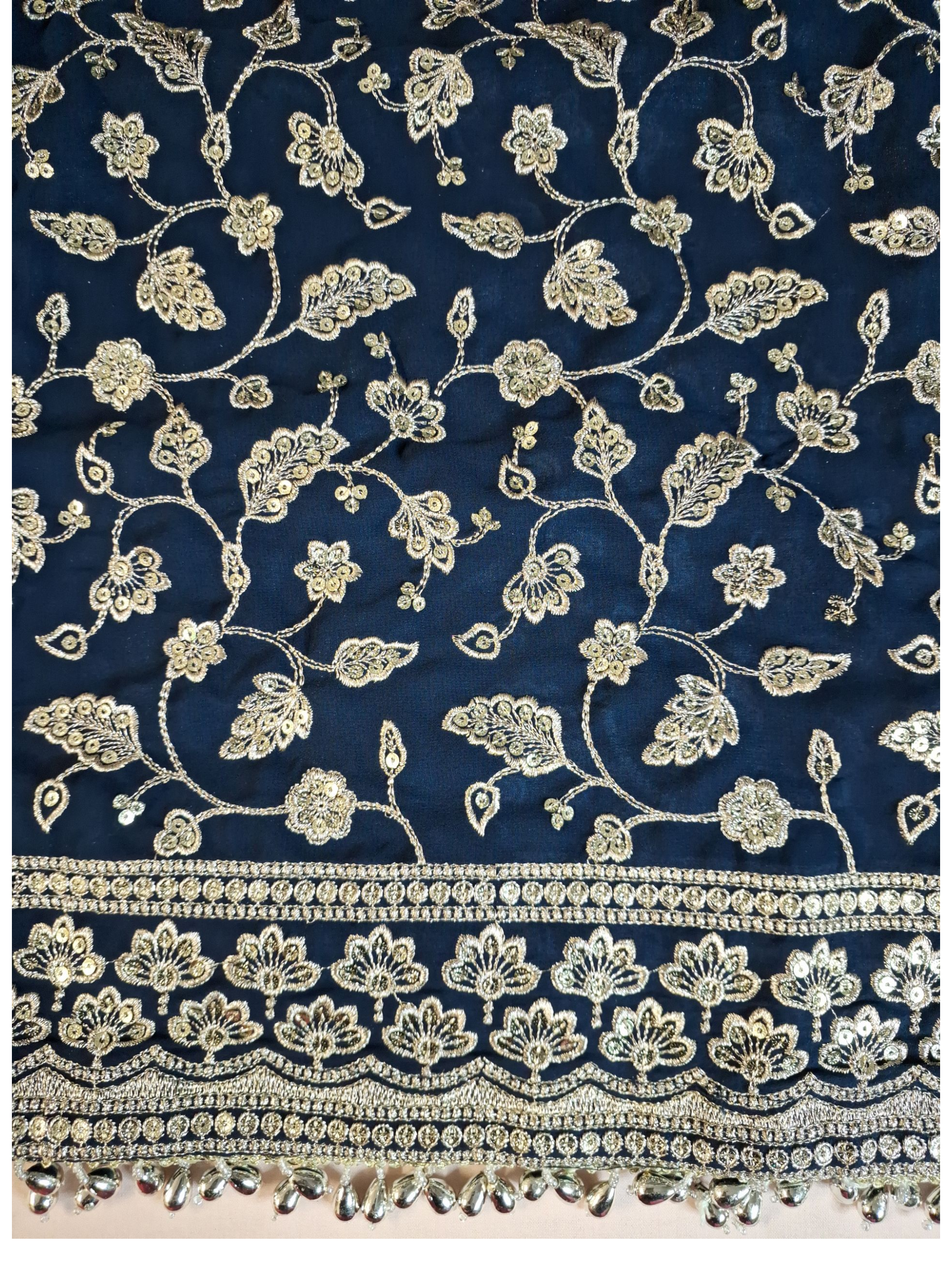 Blue Sharara suit, size 38 