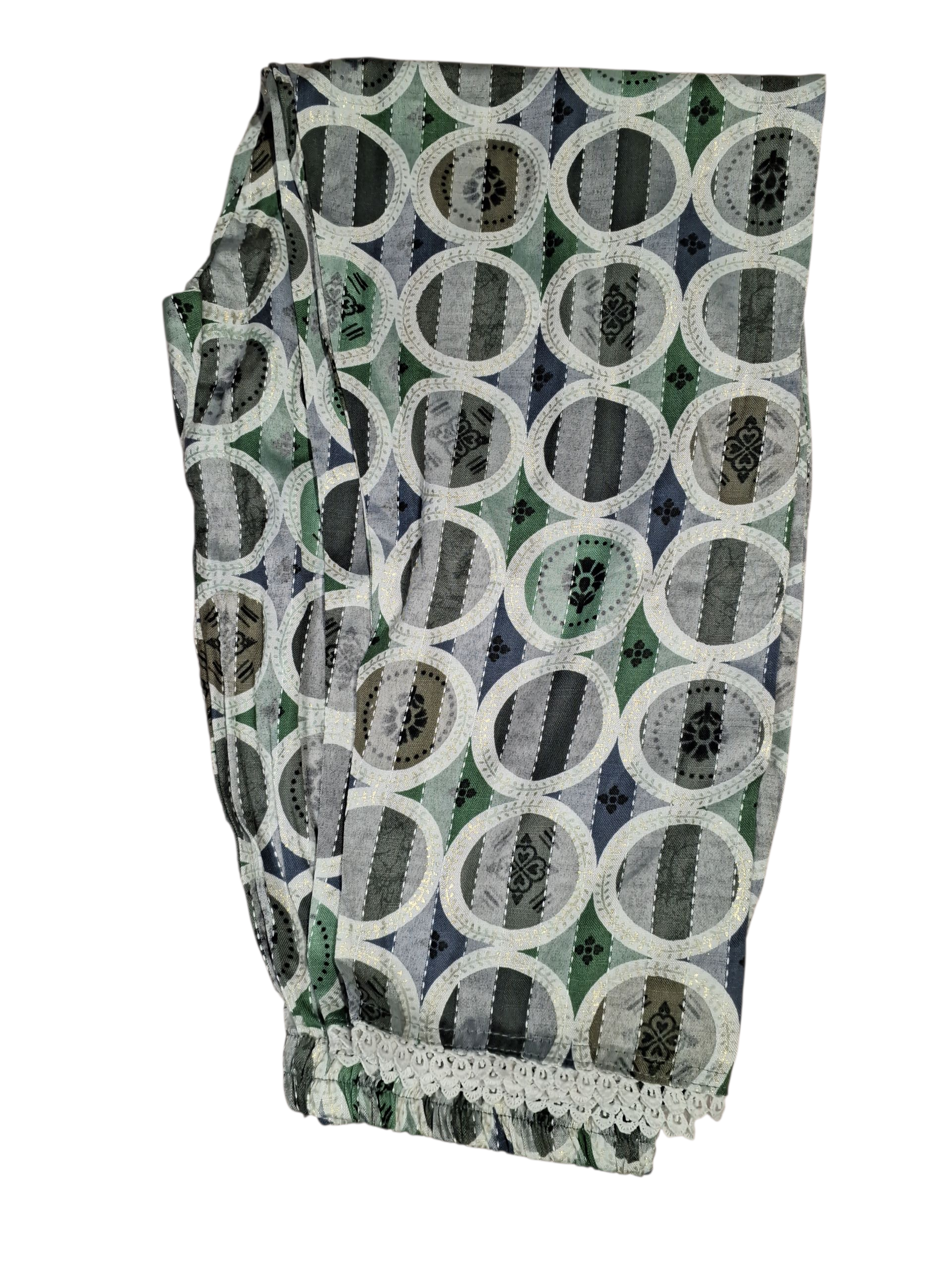 Printed and hand embroidered Co-ord set, size 42