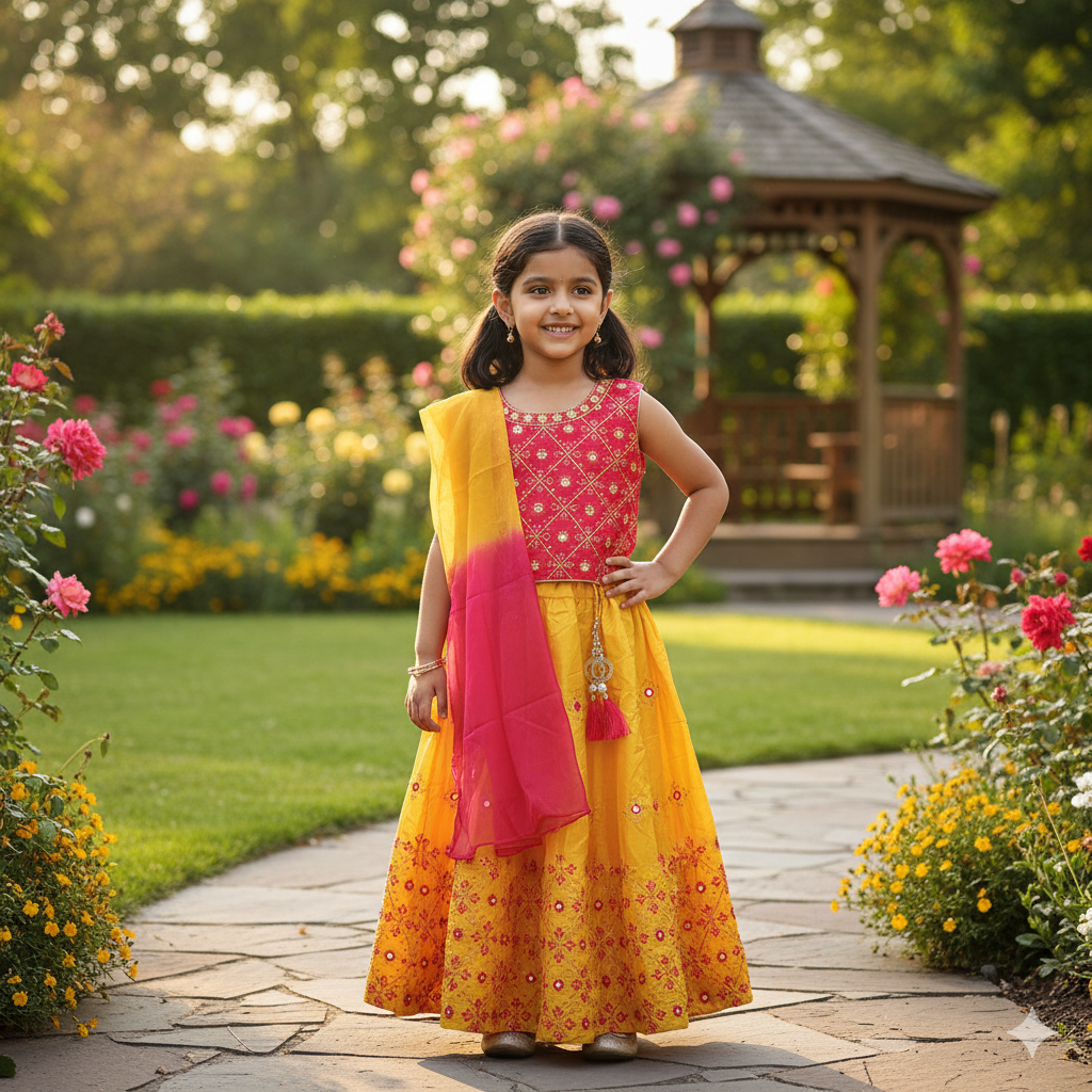 Girls lengha choli for special occasions 28 (7 ys)  32 (9-10ys)