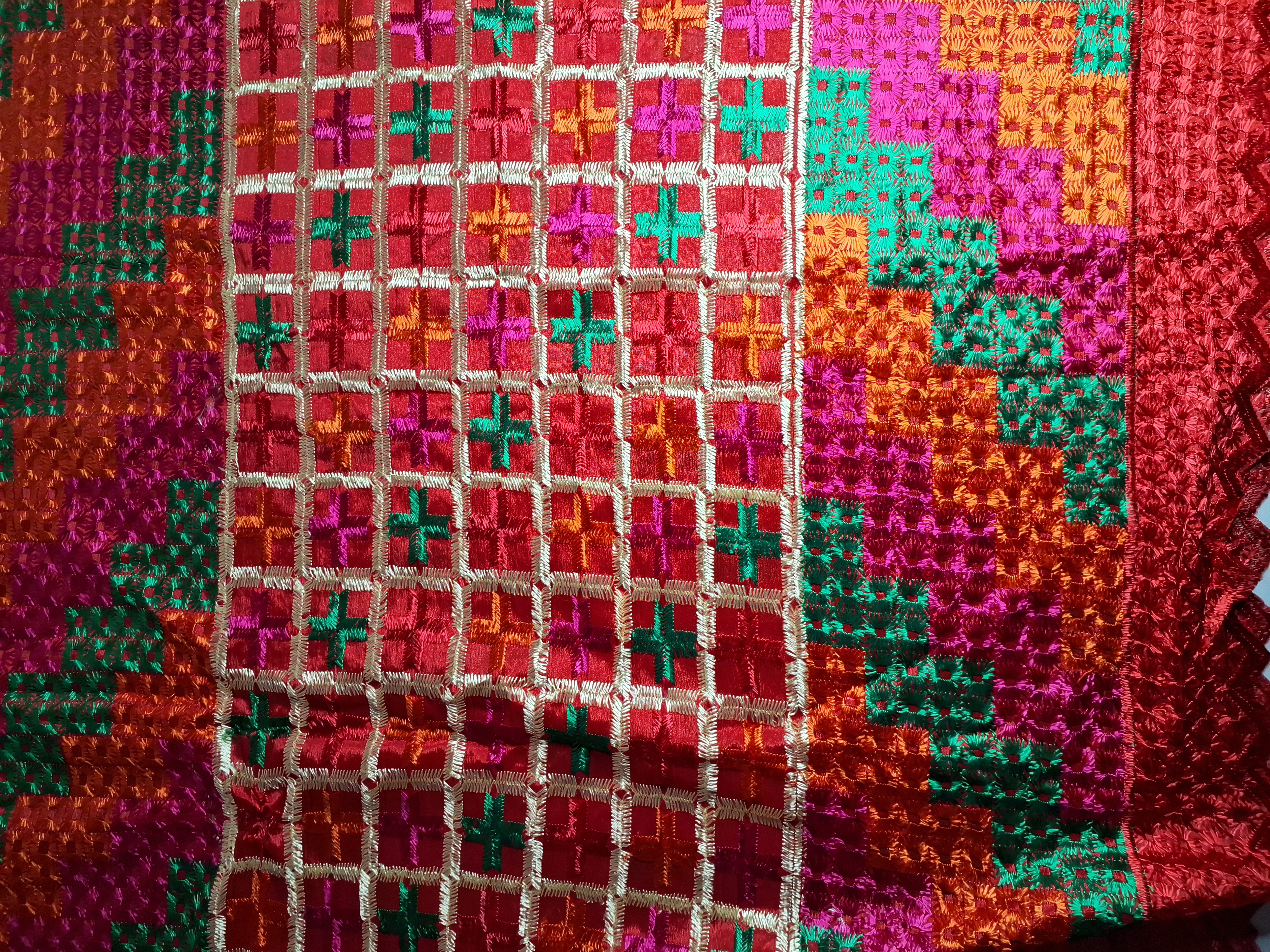 Heavy embroidered Phulkari