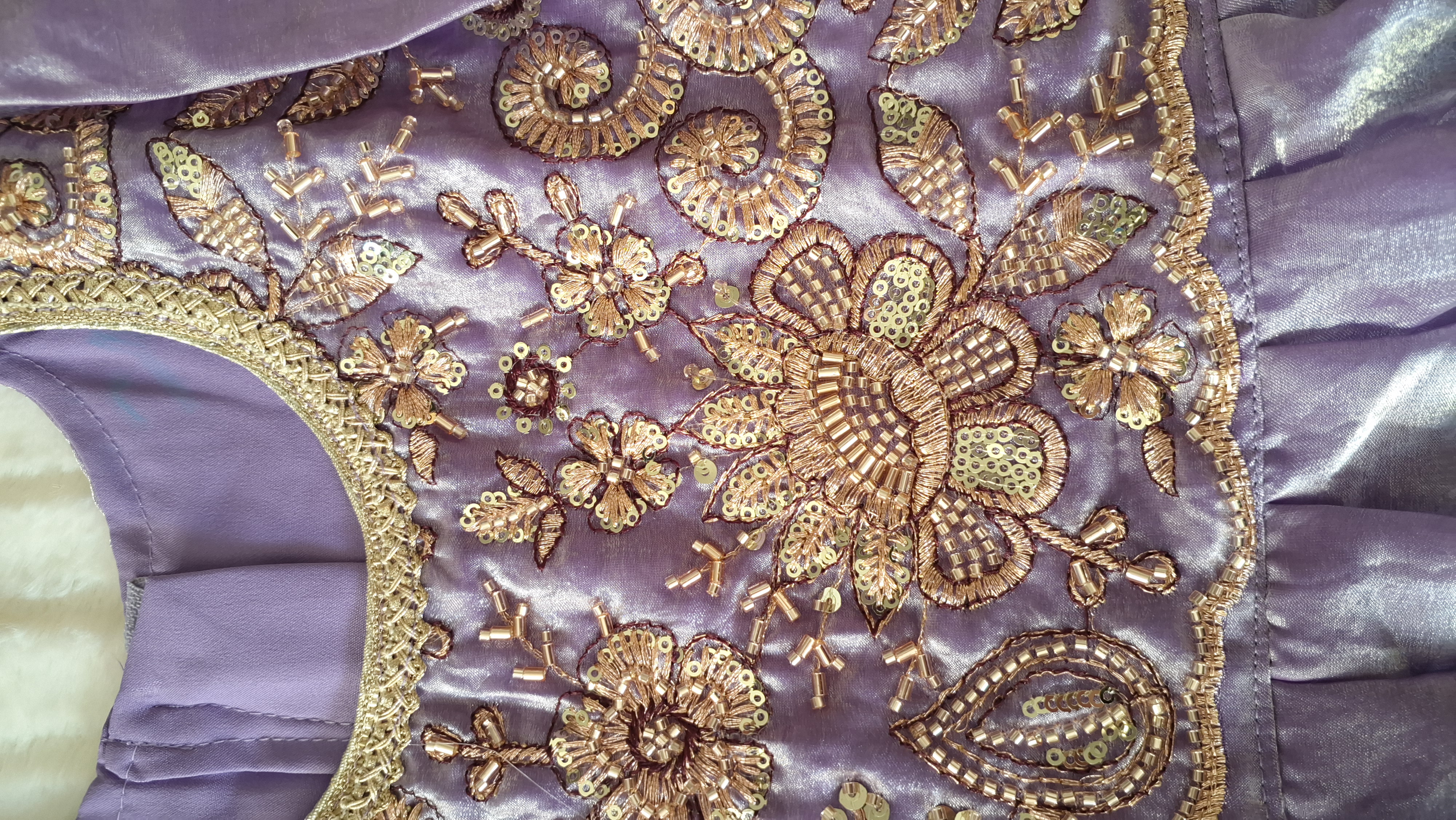 Lavender Embroidered anarkali, size 20 to 36