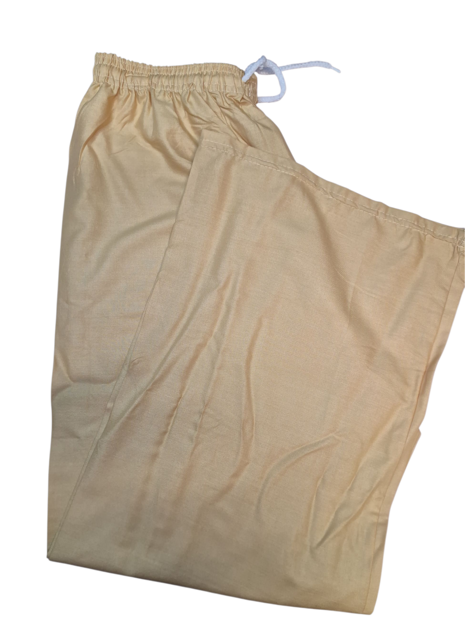 Cream Yellow cotton stylish wide legs palazzo 
