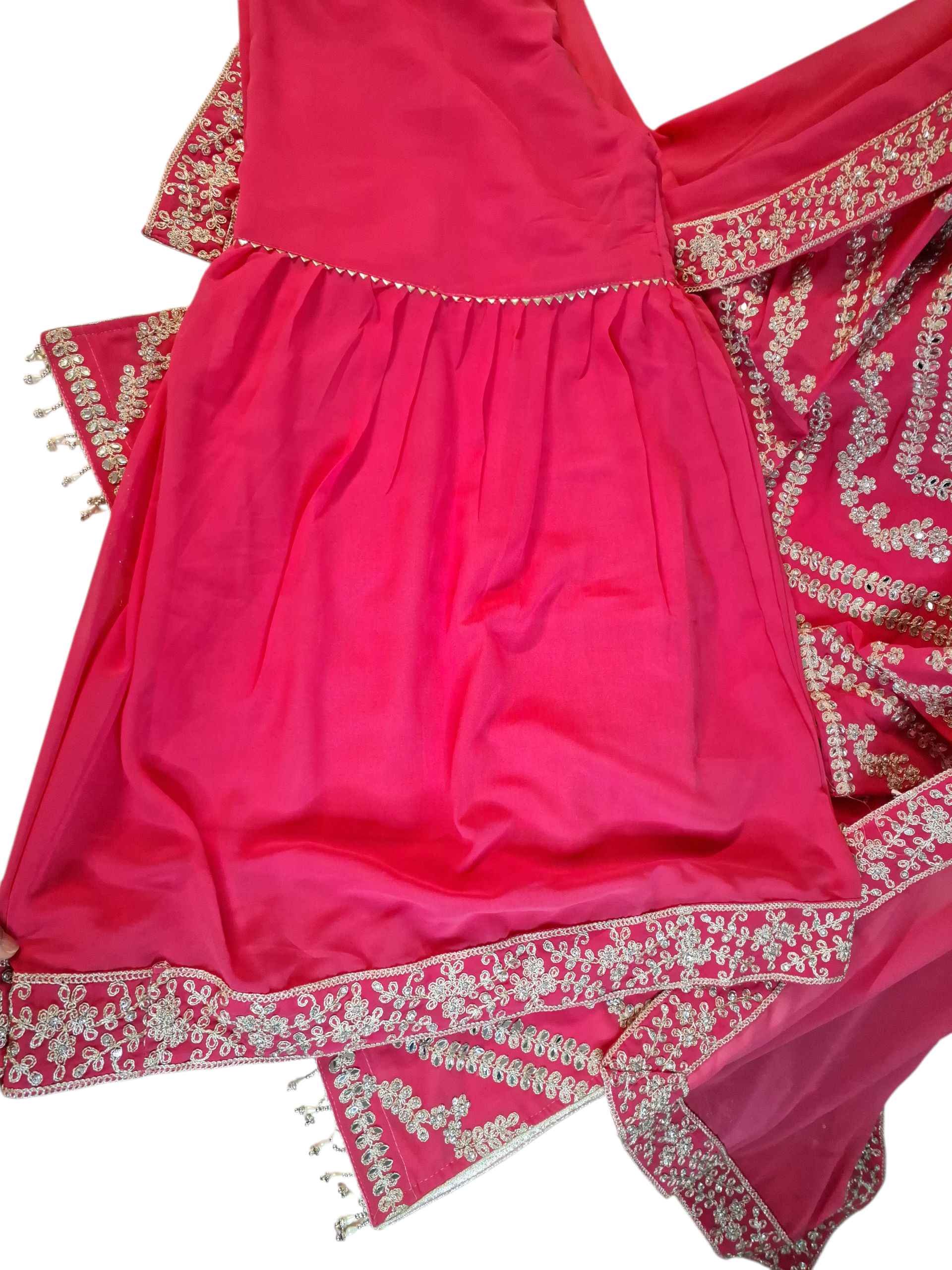 Pink Sharara suit, size 44