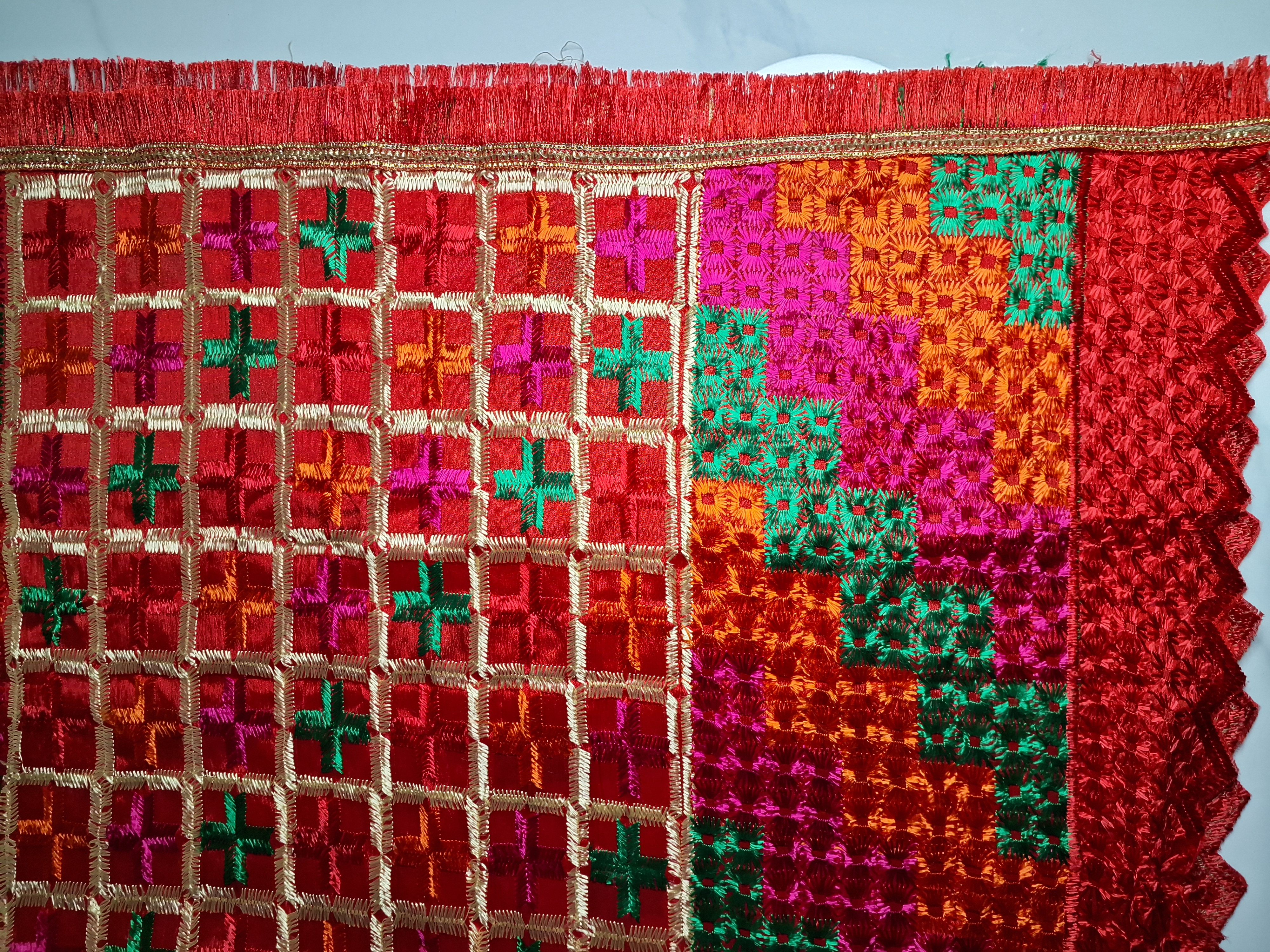 Heavy embroidered Phulkari