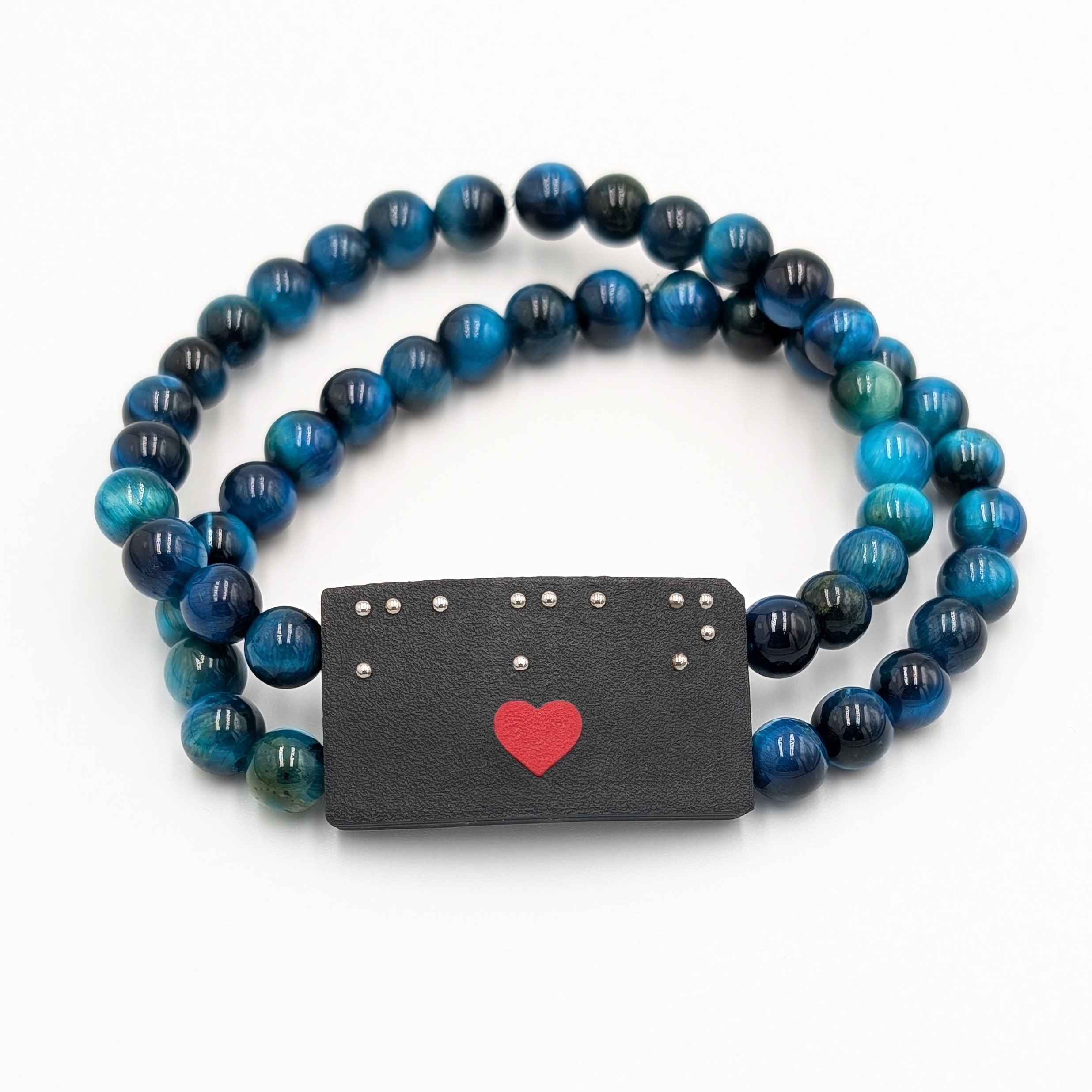    Bracelet Braille "Double-Cœur"