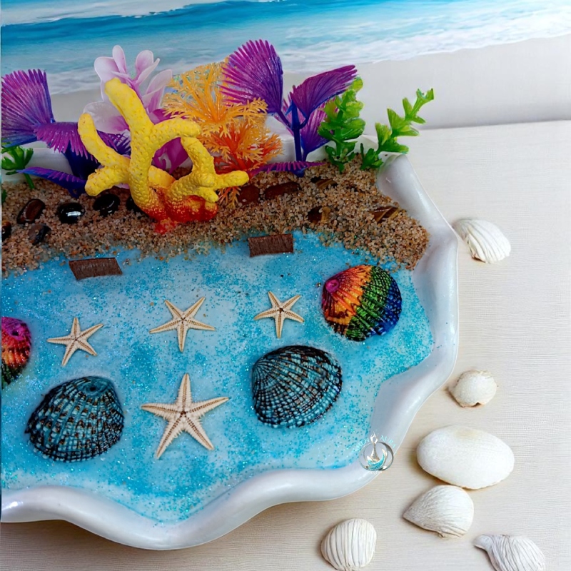 Shen Aura Sea's Embrace Coral Reef Candle