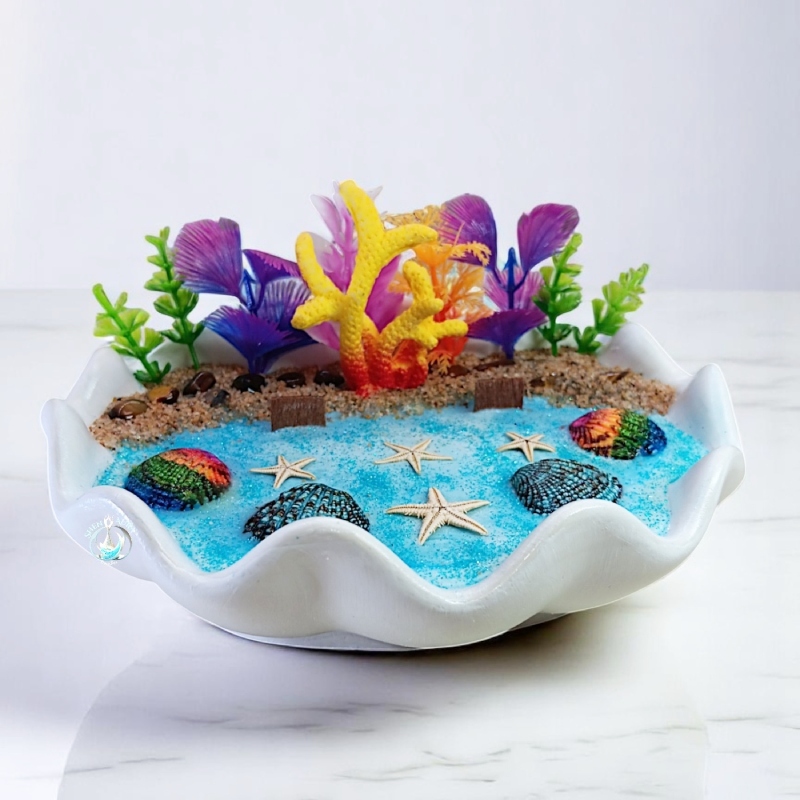 Shen Aura Sea's Embrace Coral Reef Candle