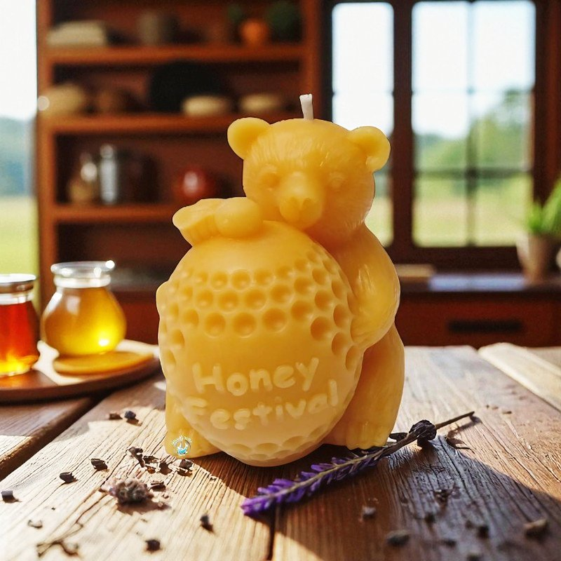 Shen Aura "Honey Festival" Bear & Honey Pot Candle
