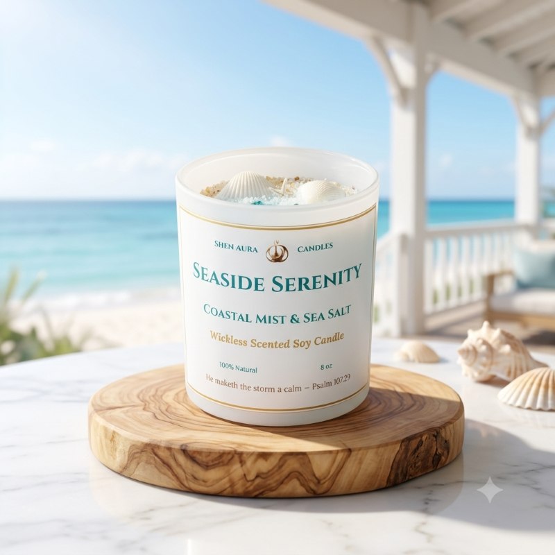 Seaside Serenity Wickless Soy Candle