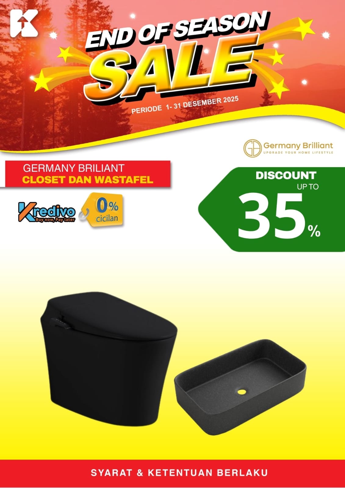 Closet dan wastafel Germany Brilliant