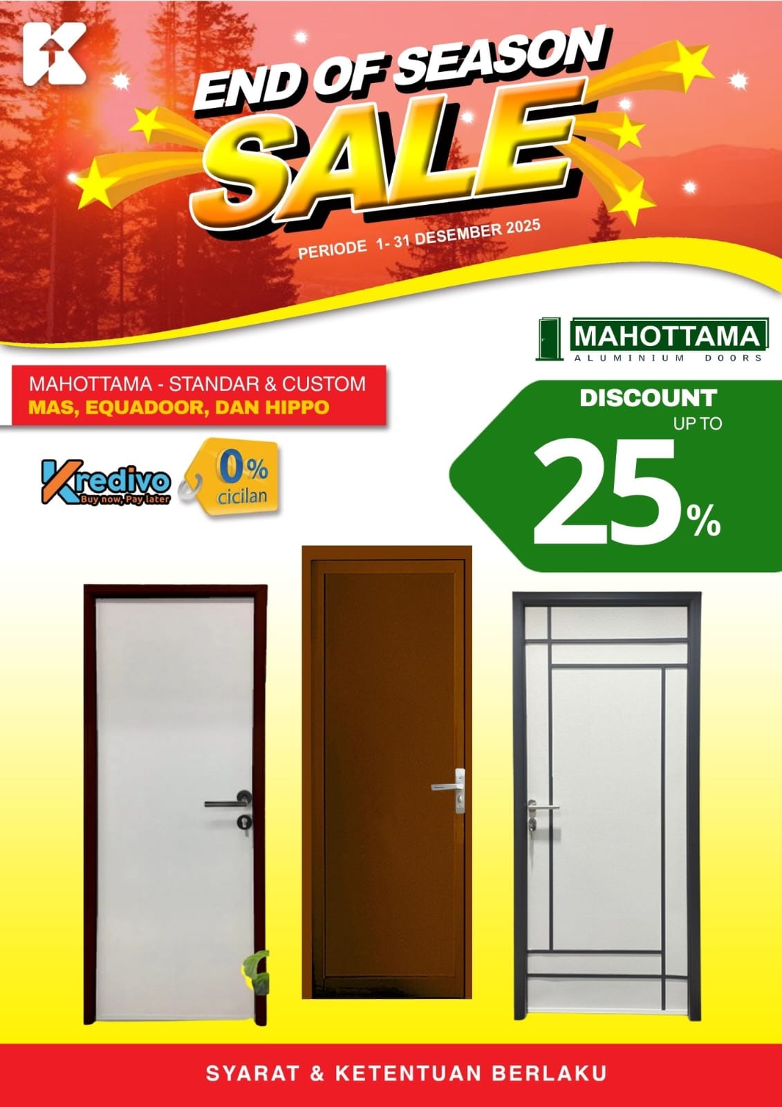 Pintu Aluminium Mahottama