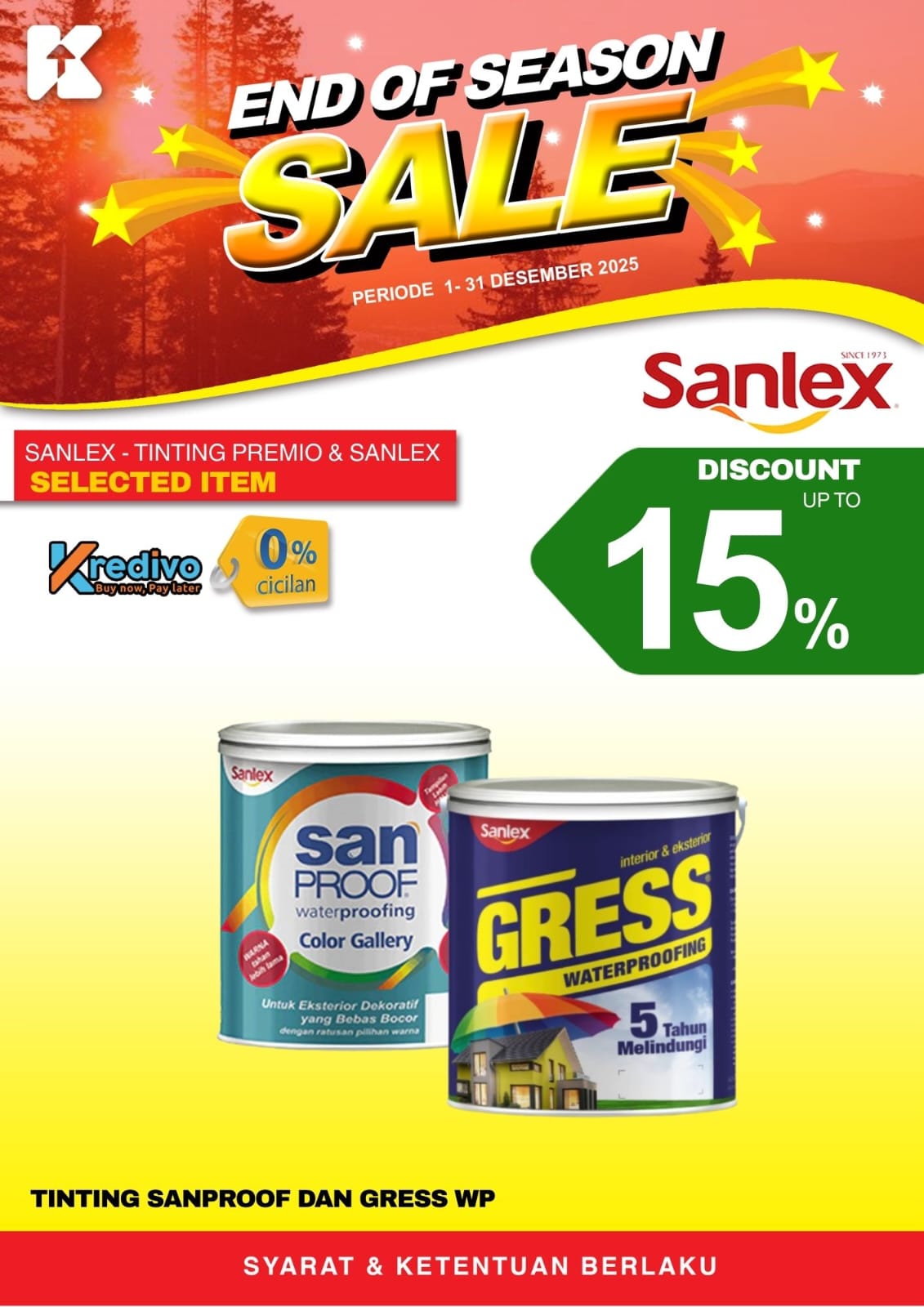 Sanlex Sanproof dan Gress Waterproofing