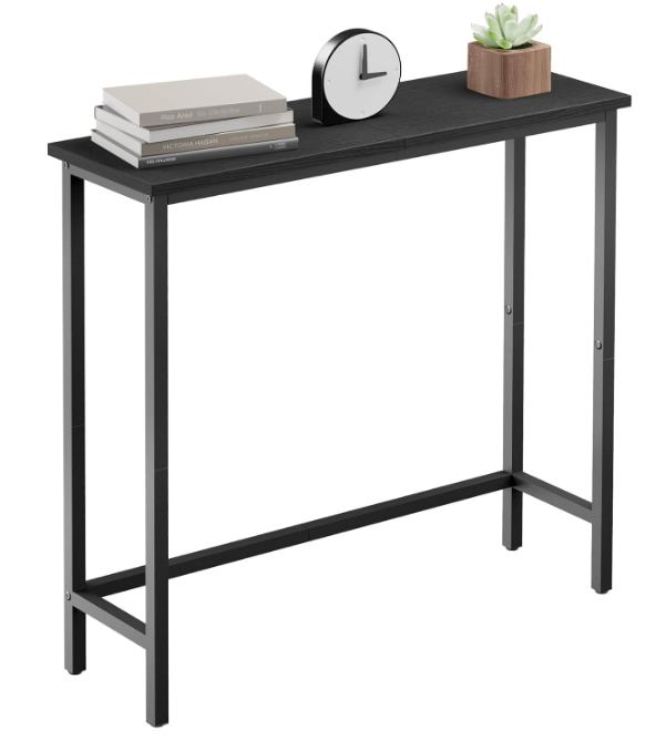 Narrow Hallway Table, 29.5" Small Console Table, Slim Entryway Table, Sofa Table, for Hallway, Bedroom, Living Room, Foyer, Black