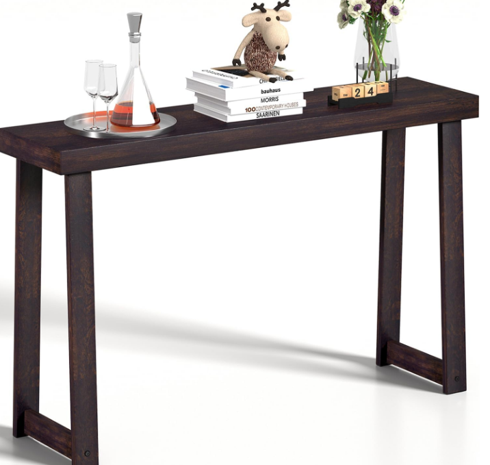 Entryway Table (46.25x12x32in) Solid Wood Console Table for Entryway, Sofa Table, Hallway Table, Narrow Entryway Table, Console Tables for Living Room/Foyer, Entry Way Table Home Decor (Easy Assembly)