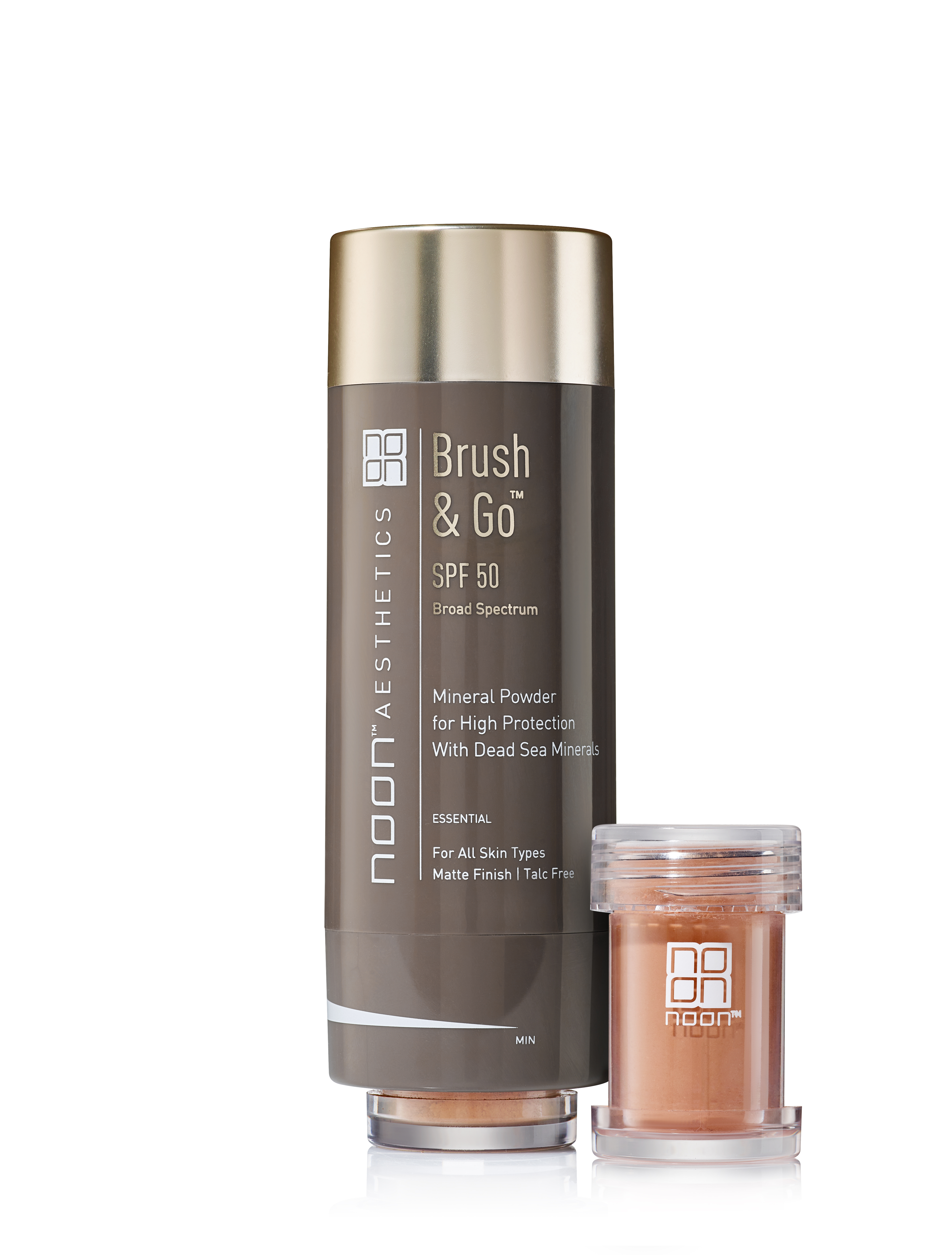 Brush & Go™ - Apsauga nuo saulės su Negyvosios jūros mineralais sukurta taip, kad atitiktų visų odos tipų poreikius